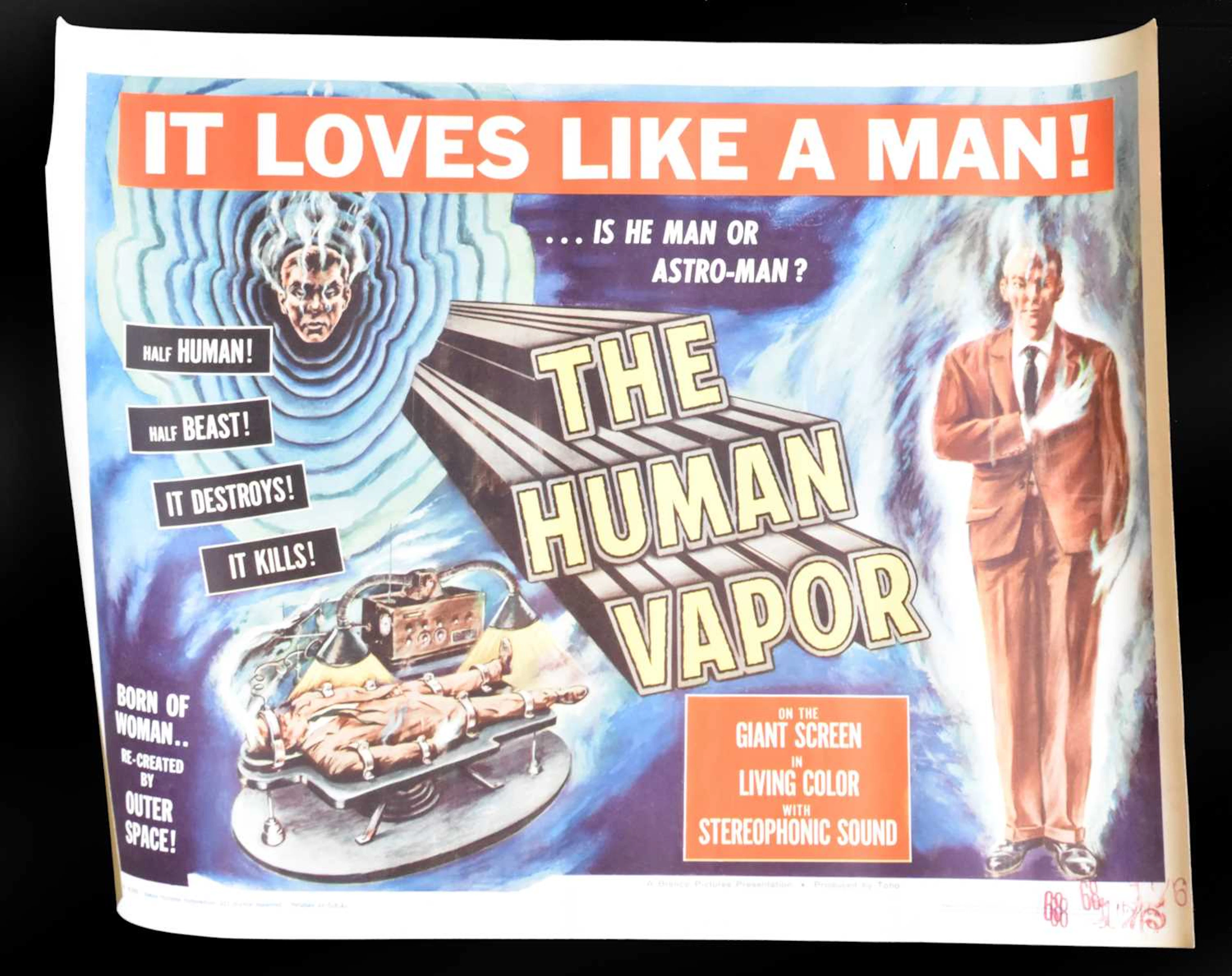 THE HUMAN VAPOR; an original American US half sheet poster