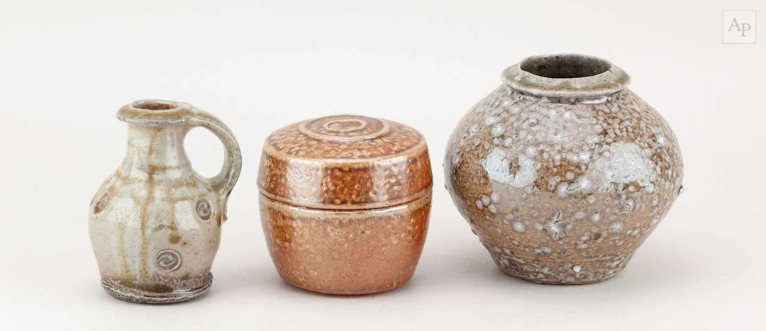 PHIL ROGERS (1951-2020); a small globular salt glazed pot