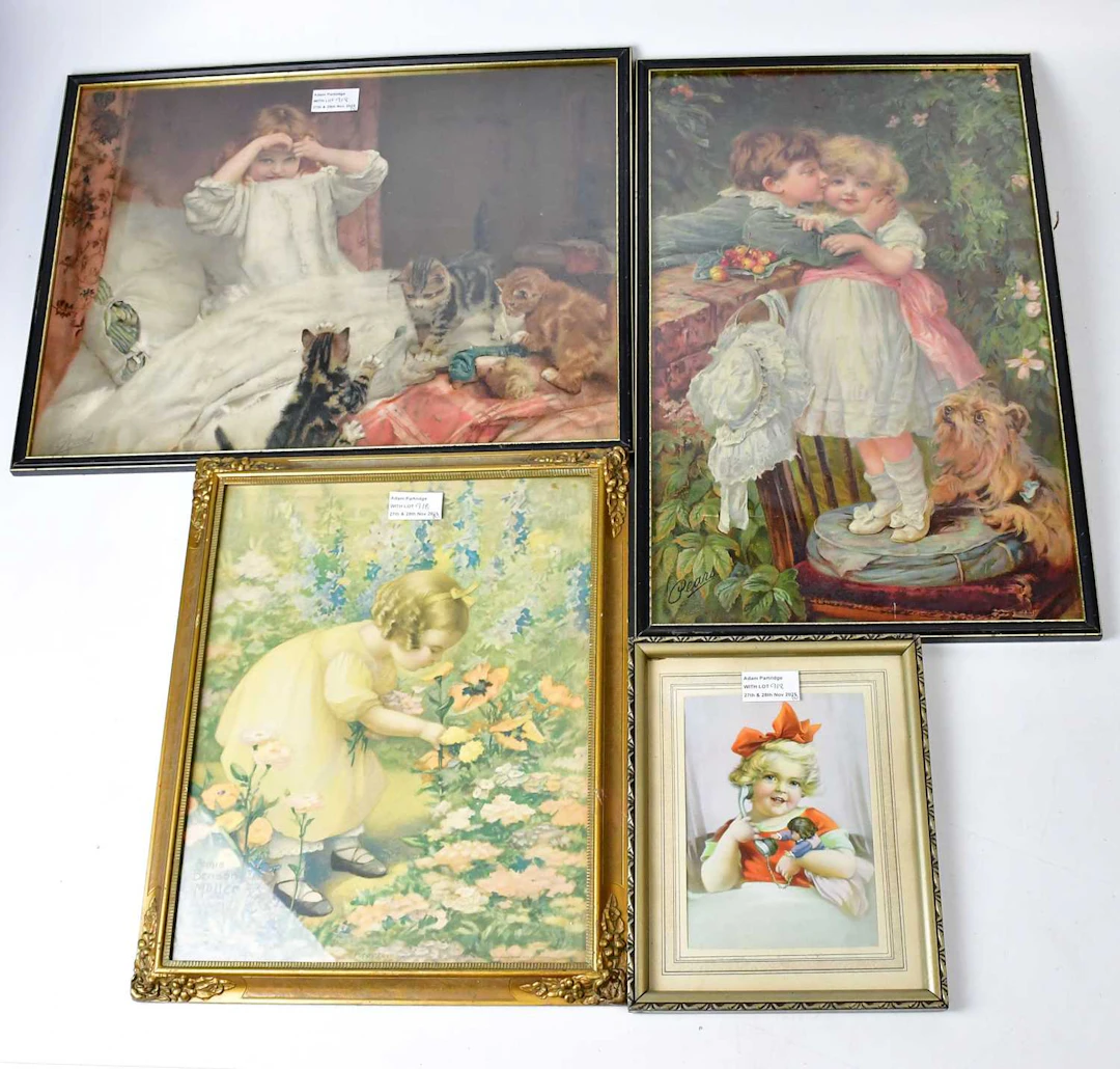 Eight various coloured children's prints
