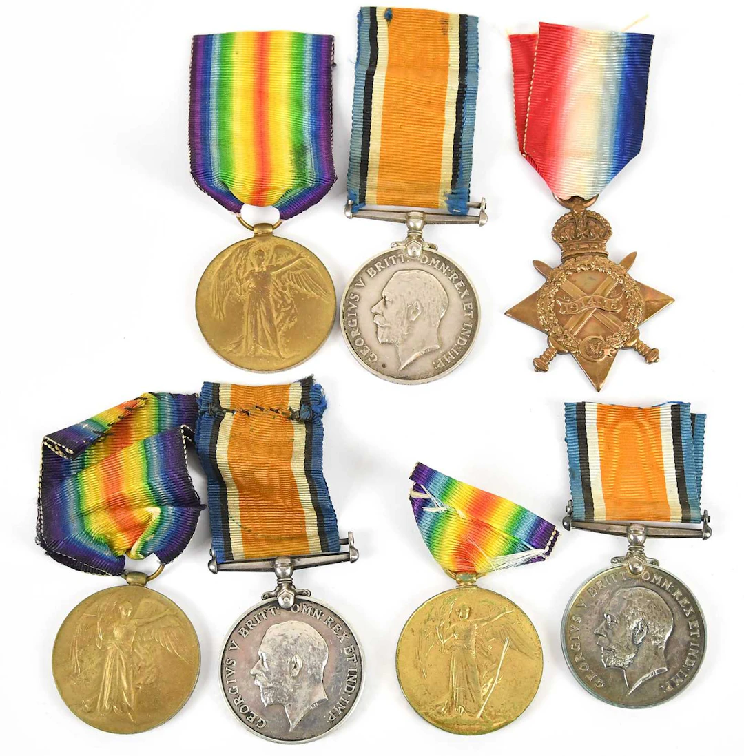 Three WWI medal pairs