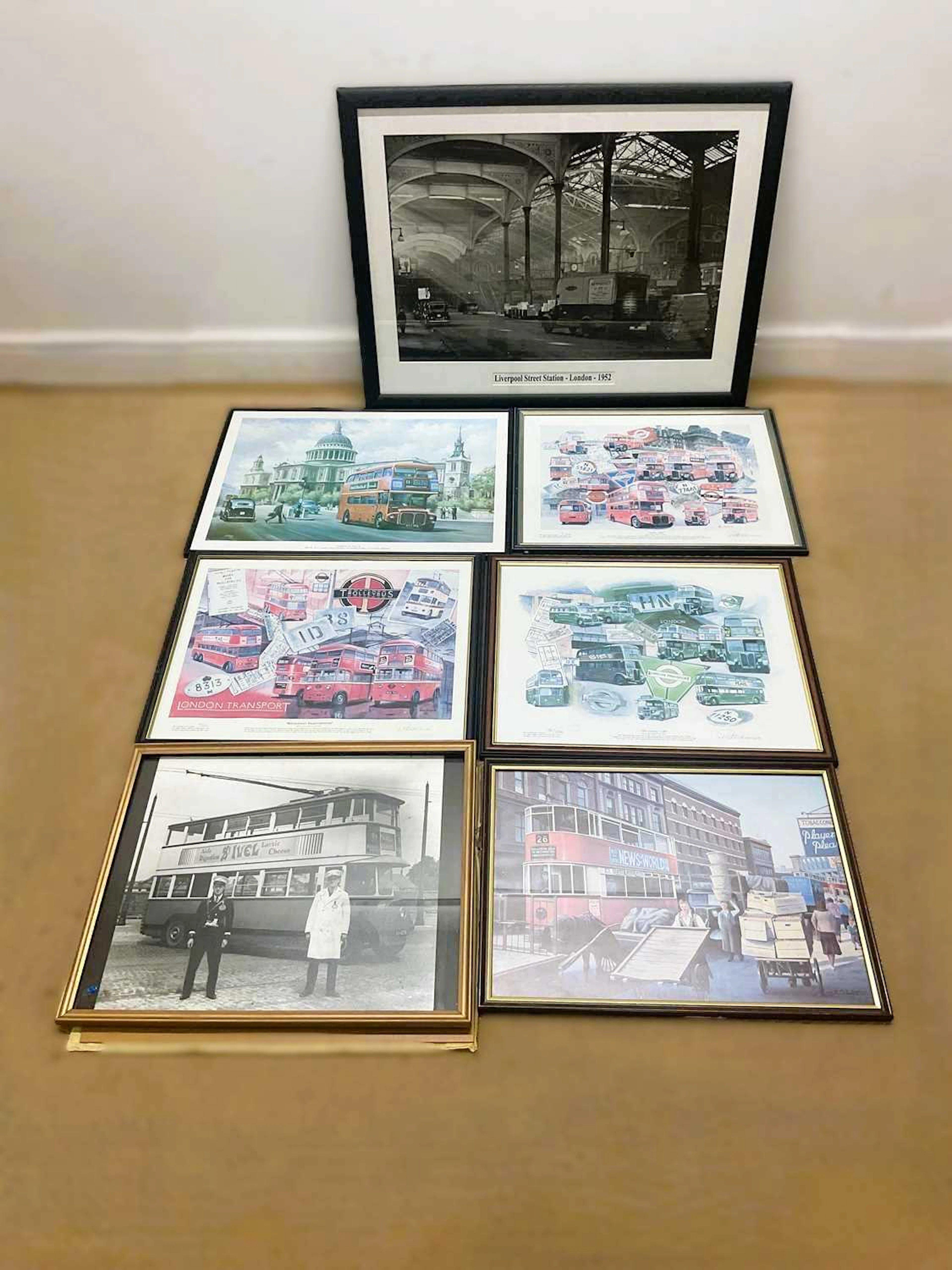Seven London Transport prints