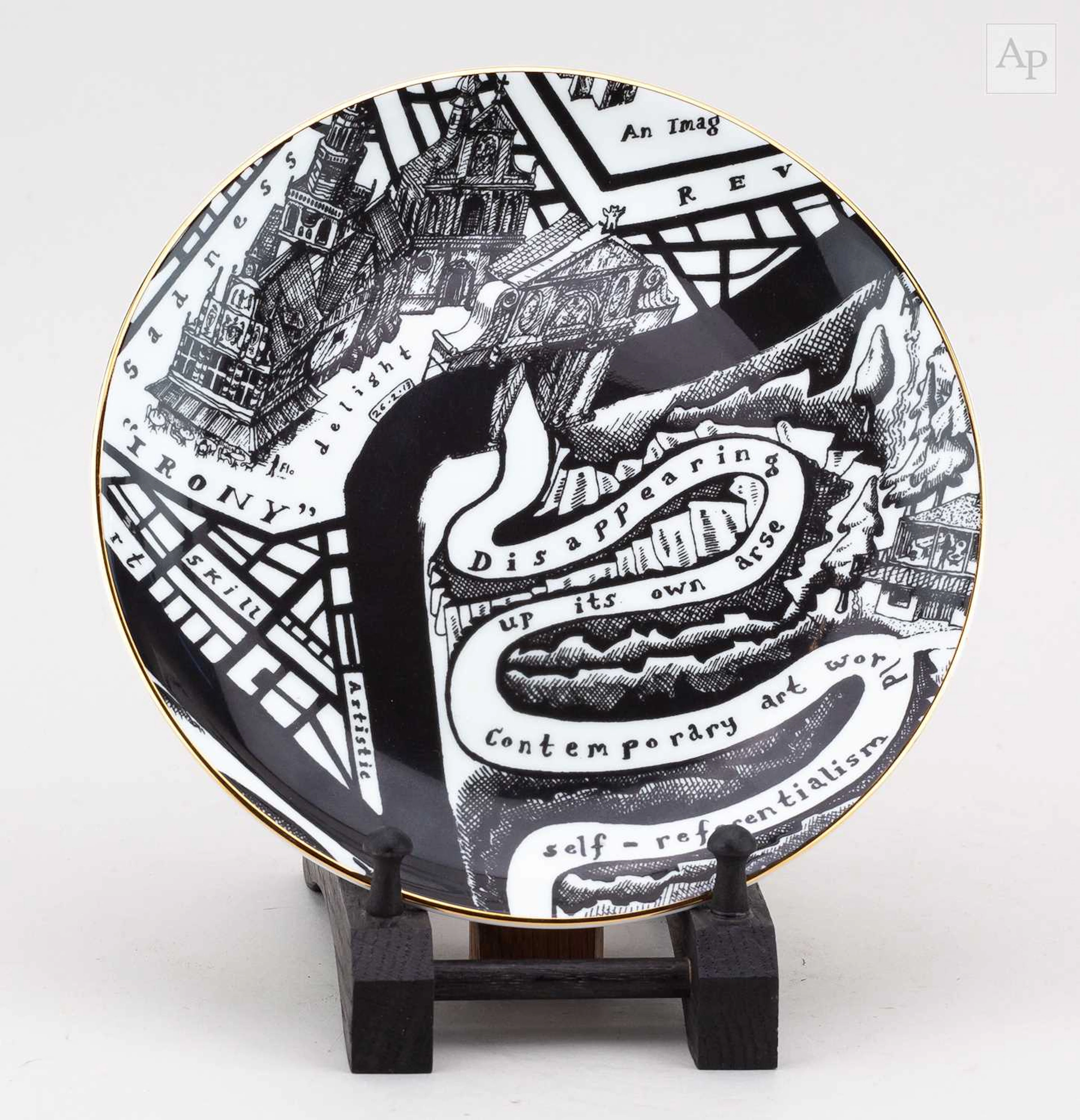 GRAYSON PERRY (born 1960); a bone china 'Map of Days'...