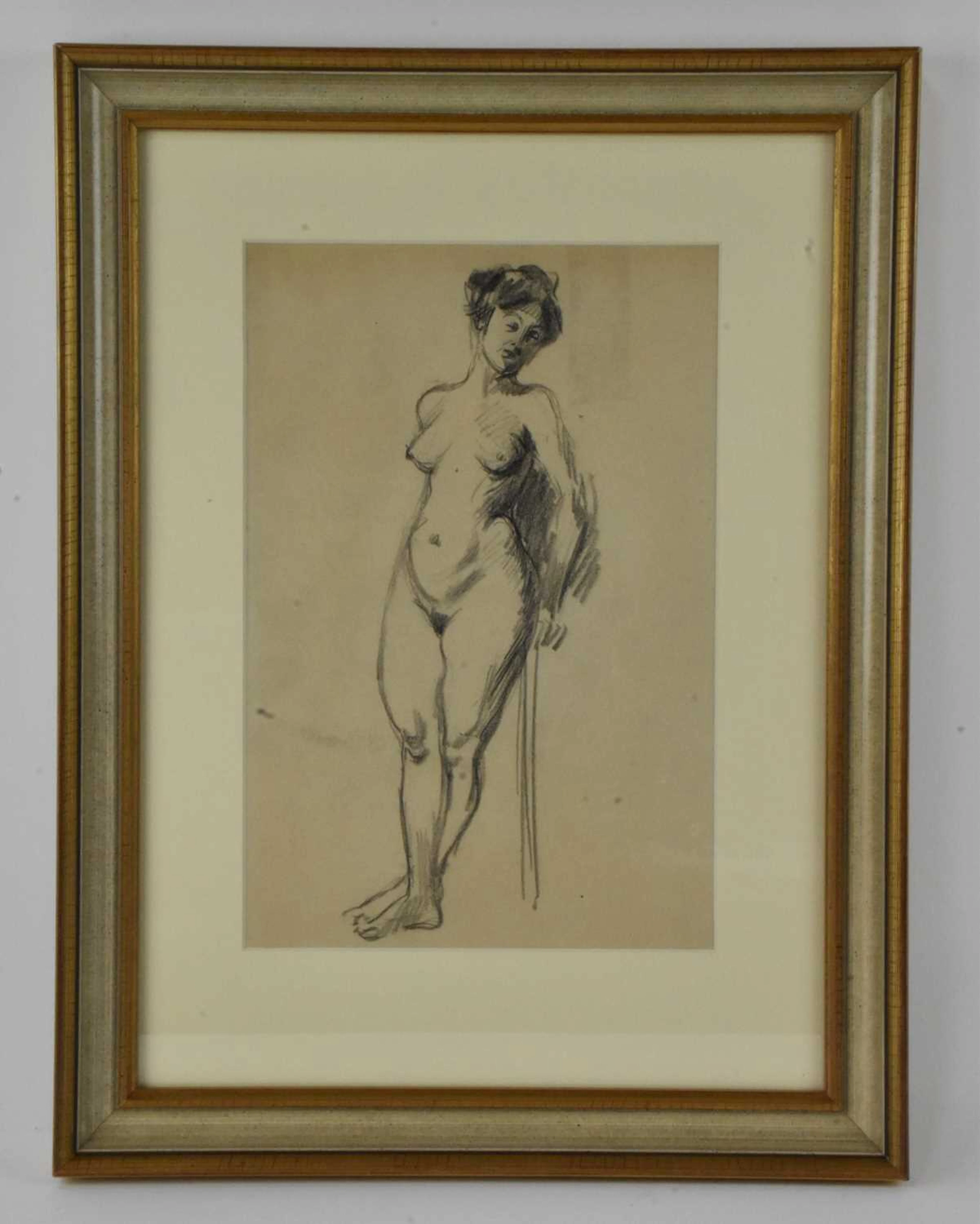 LUDOVIC-RODO PISSARRO (1878-1952); an original pencil and charcoal drawing