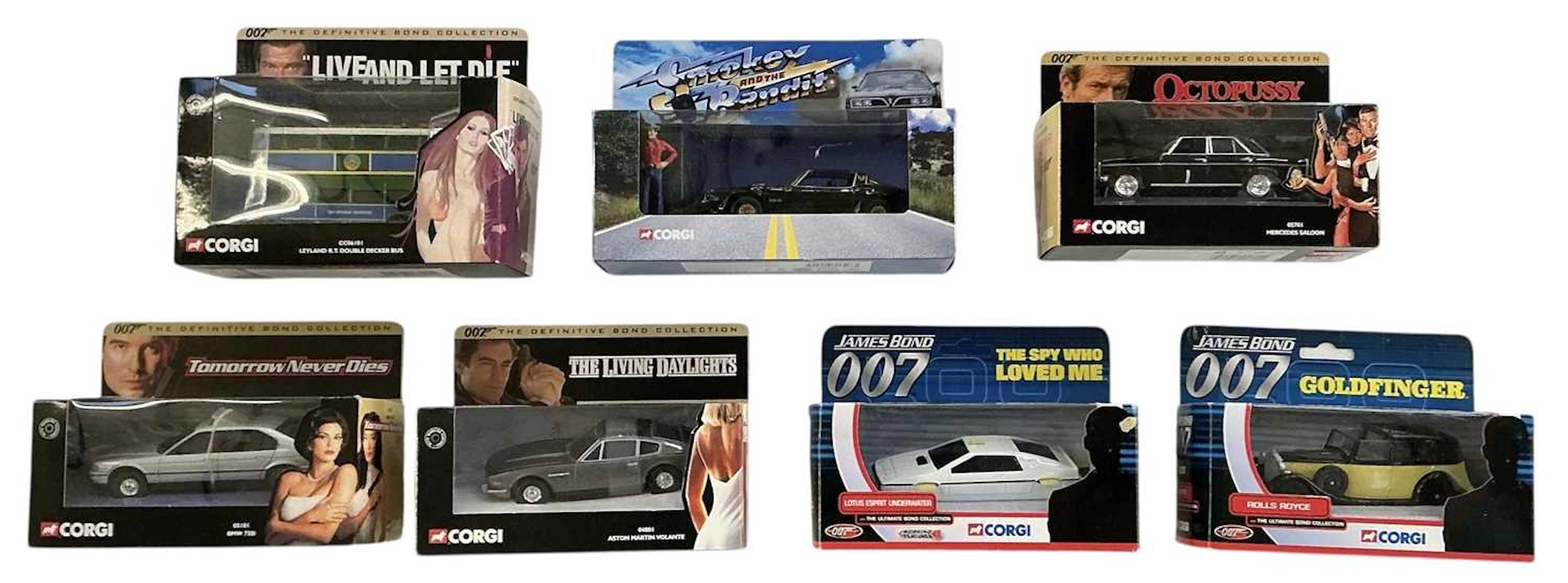 CORGI; seven boxed James Bond 007 scale model vehicles