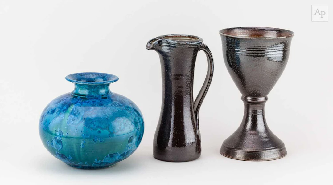 TOFF MILWAY (born 1949); a large salt glazed goblet