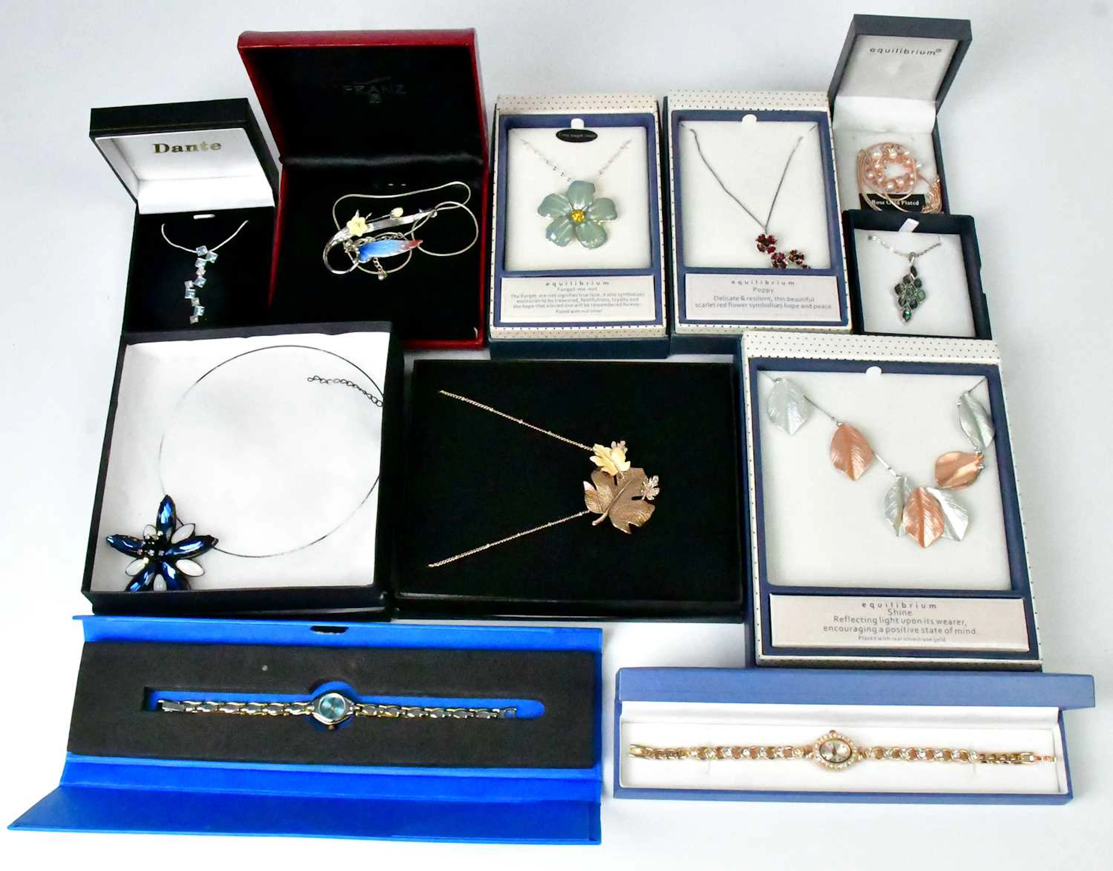 A quantity of boxed costume jewellery