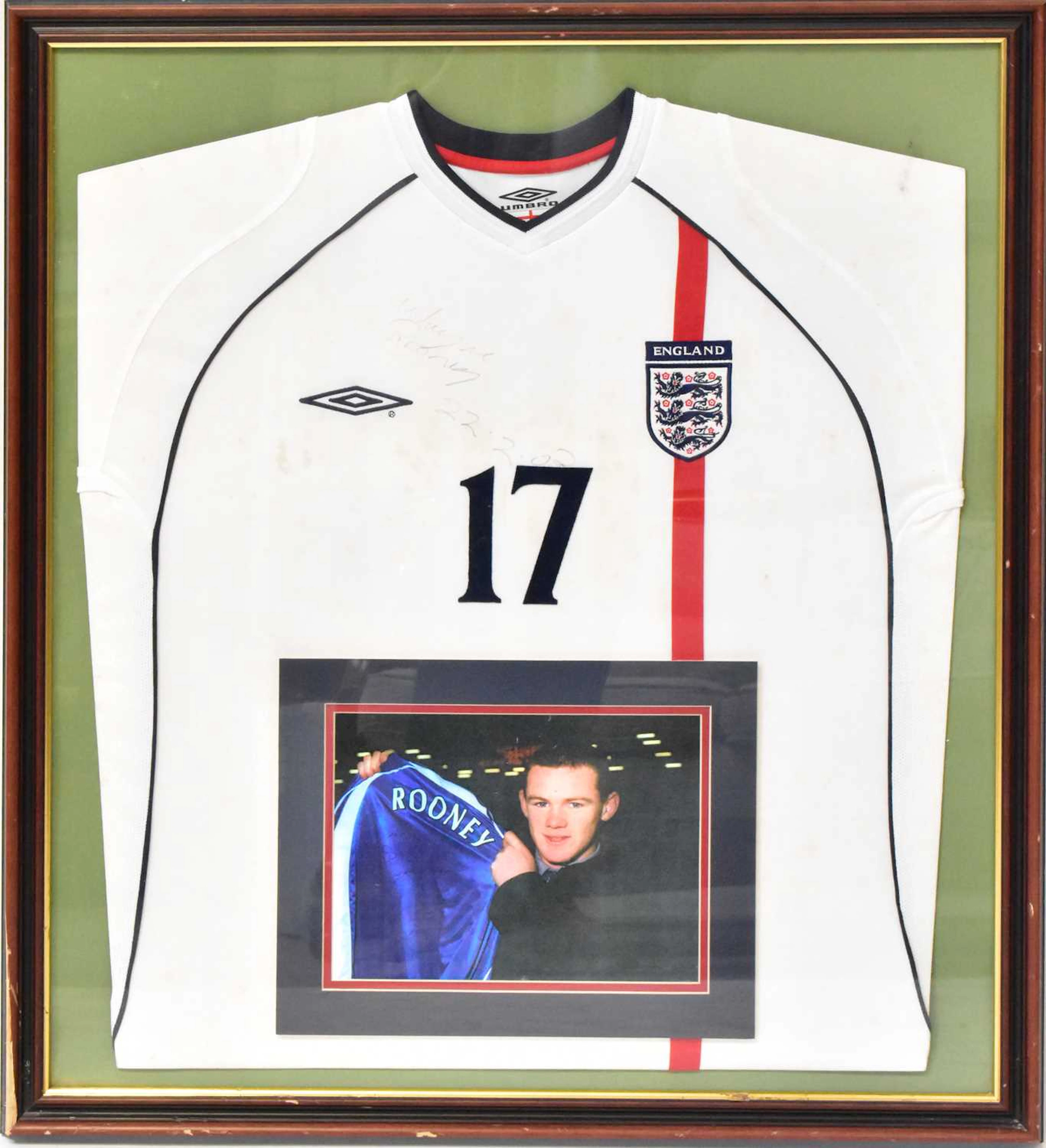WAYNE ROONEY; an England Under 16 football shirt