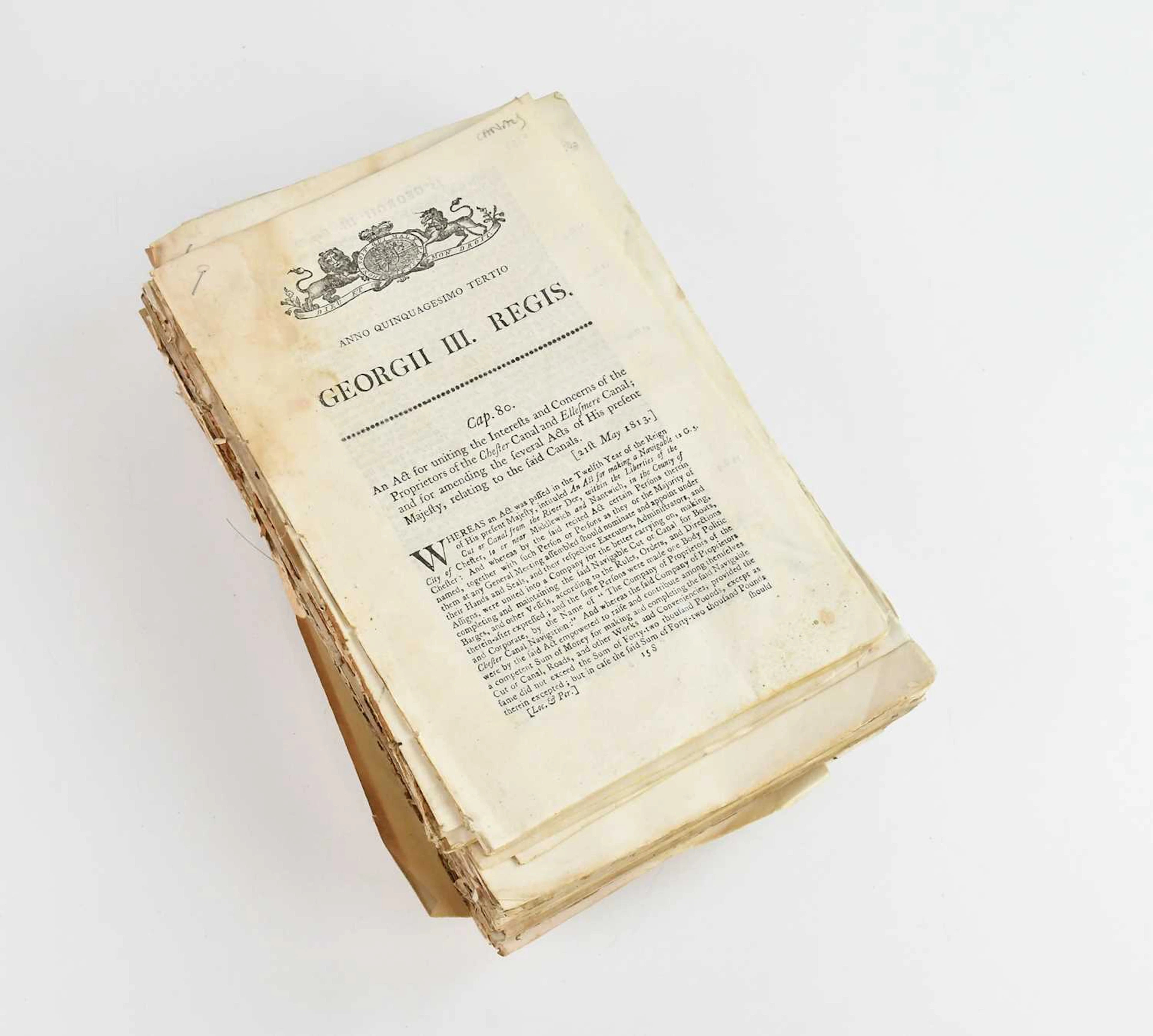 A collection of over fifty Acts of Parliament