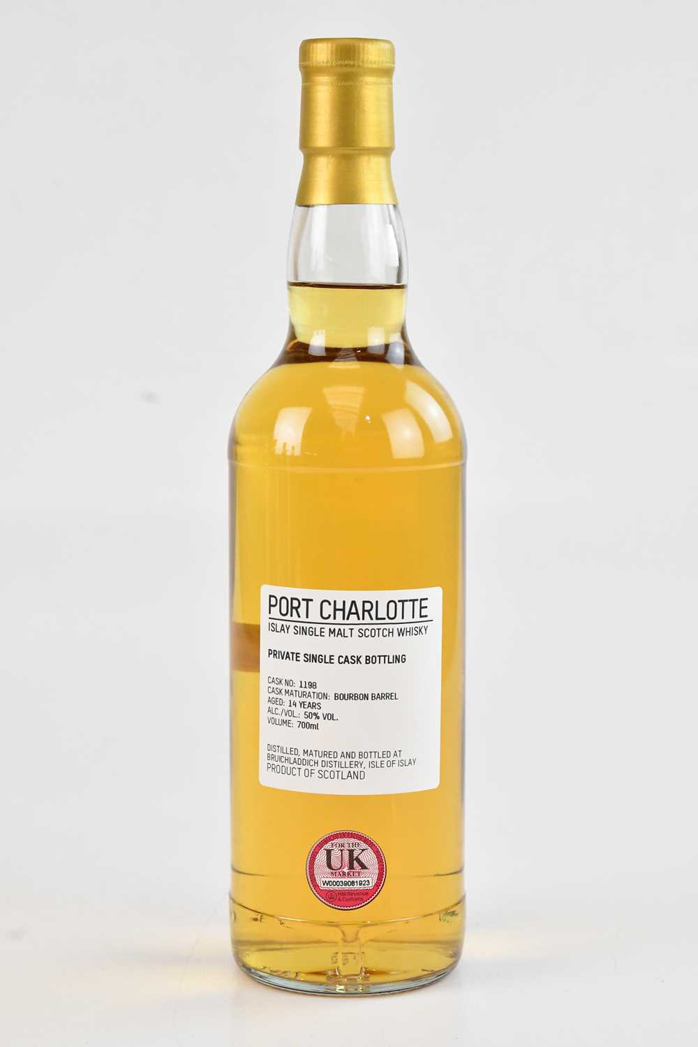 WHISKY; a bottle of Port Charlotte private single cask bottling