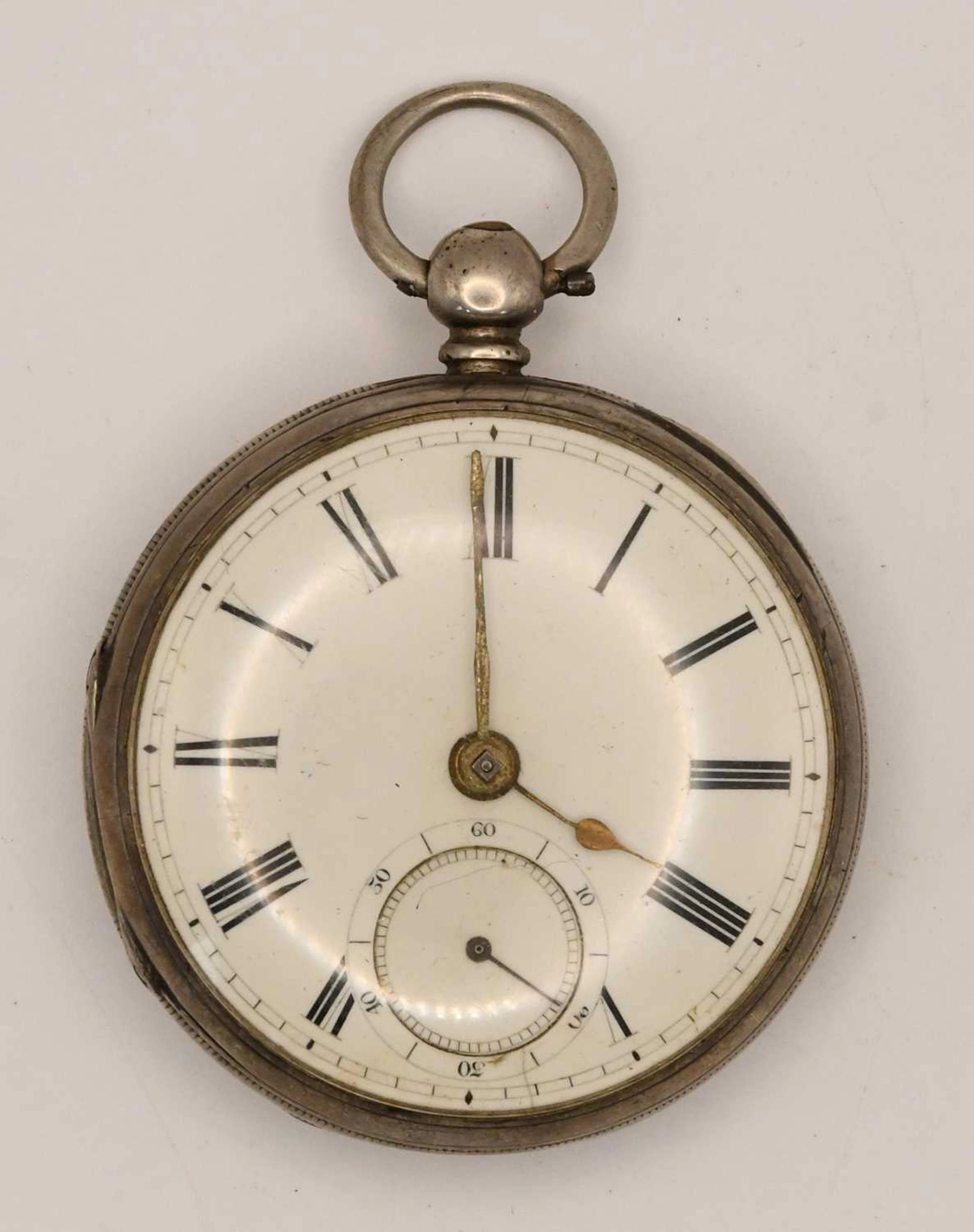 A Victorian hallmarked silver cased open face key wind pocket watch