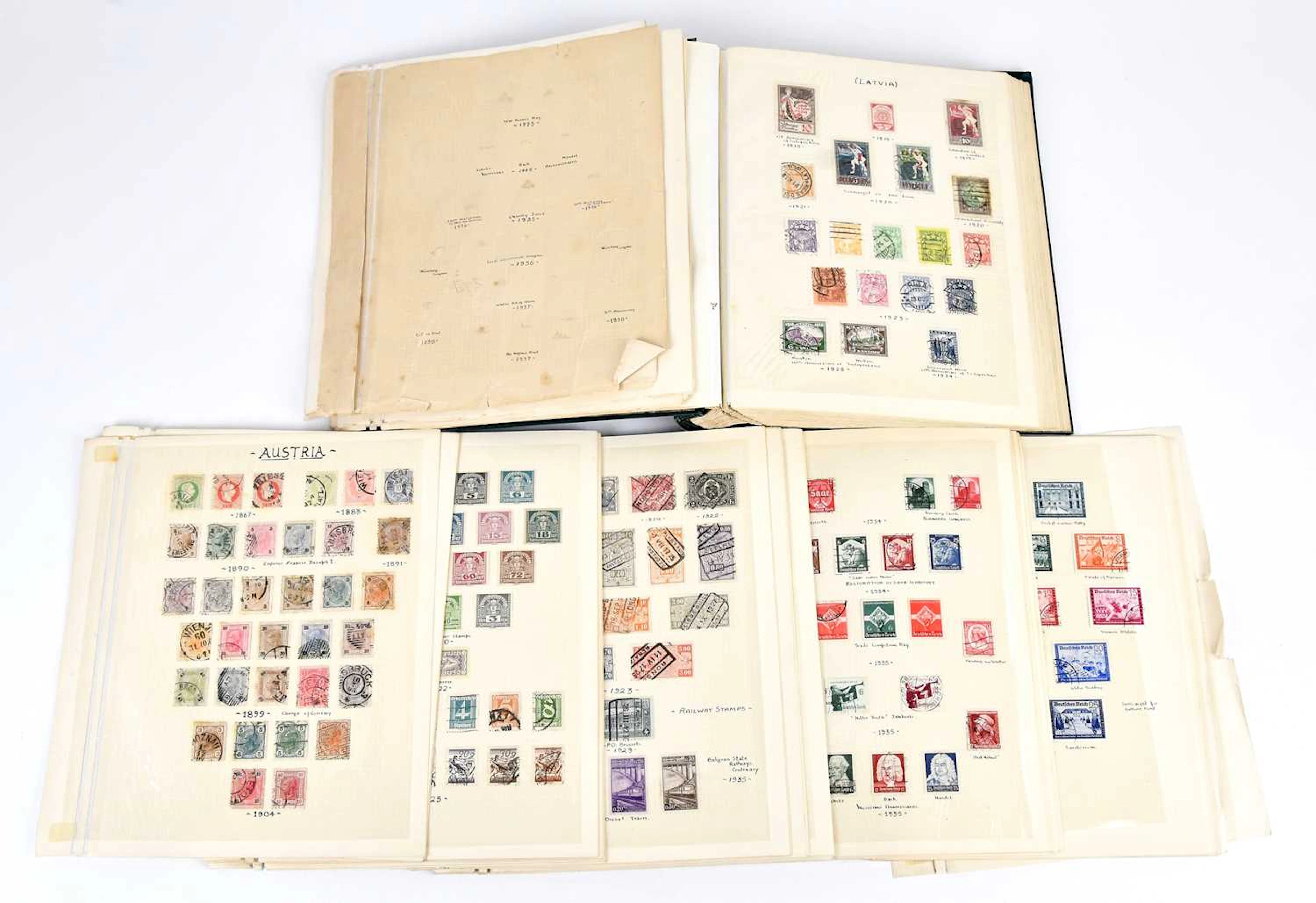 EUROPE; an older style collection in an album and further loose pages