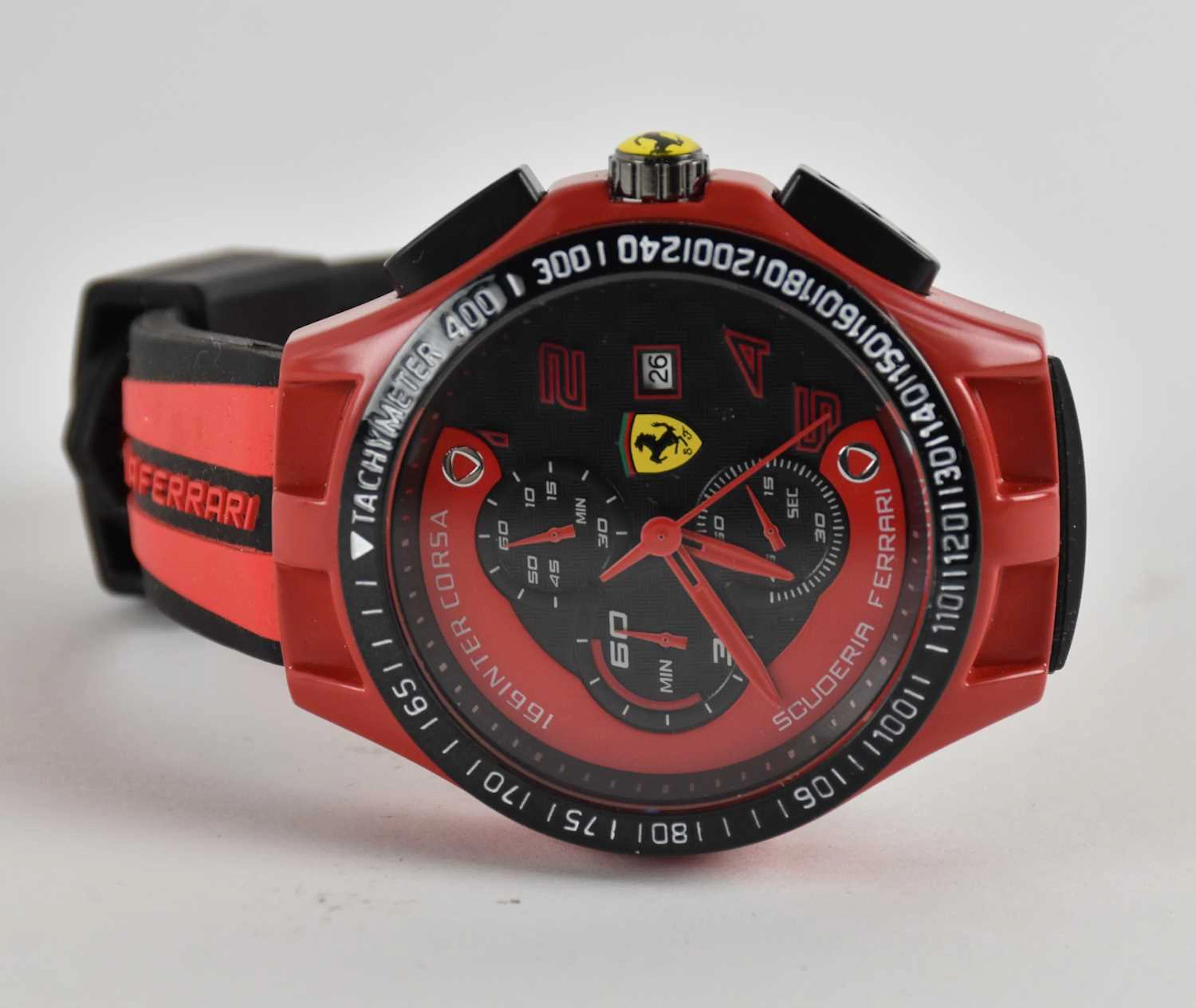FERRARI; a Scuderia Ferrari '166 Inter Corsa' tachymeter wristwatch