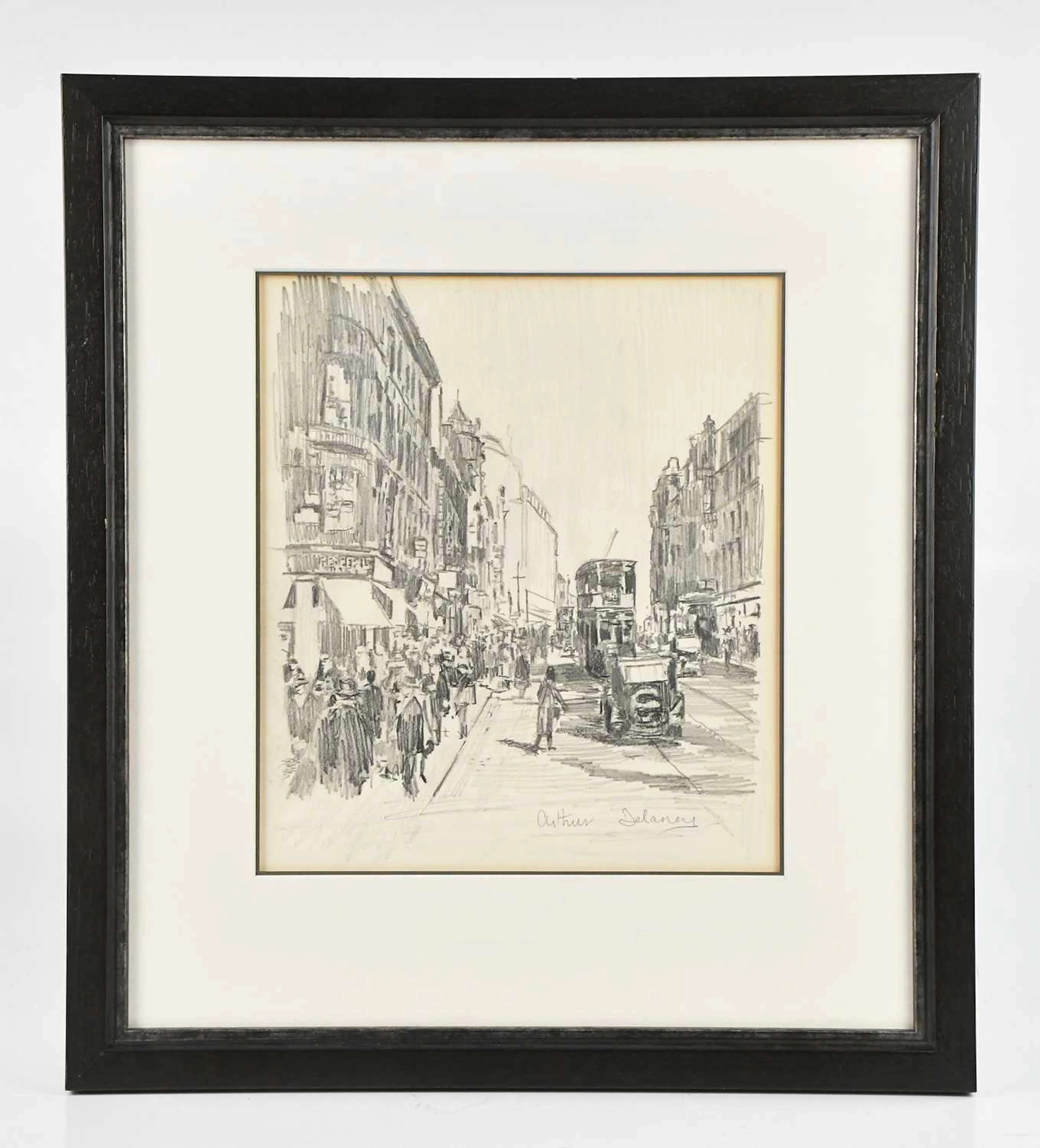 ARTHUR DELANEY (1927-1987); pencil drawing