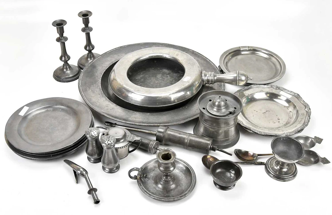 A good collection of 19th century and later pewter