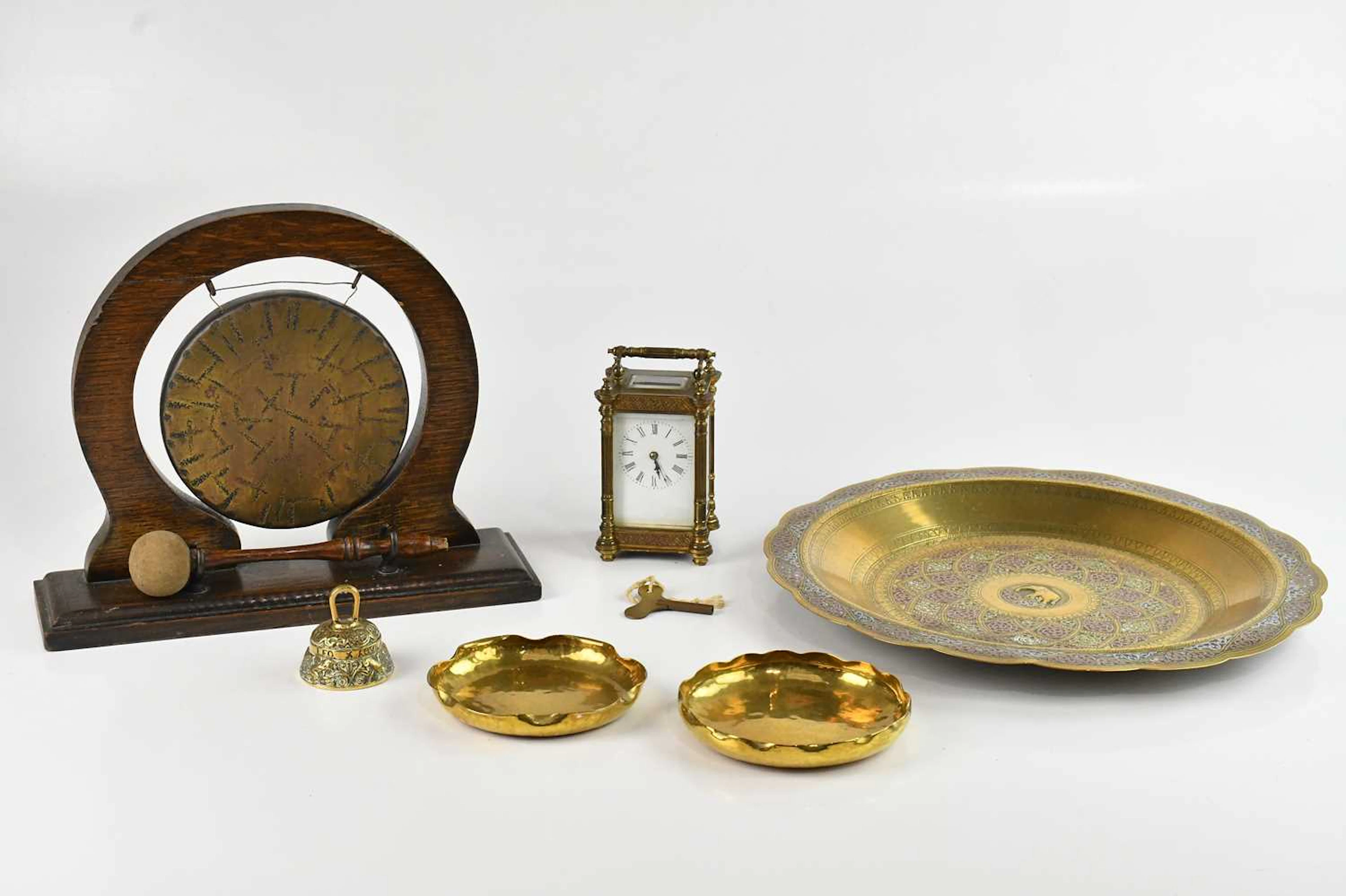A 19th century French brass carriage clock