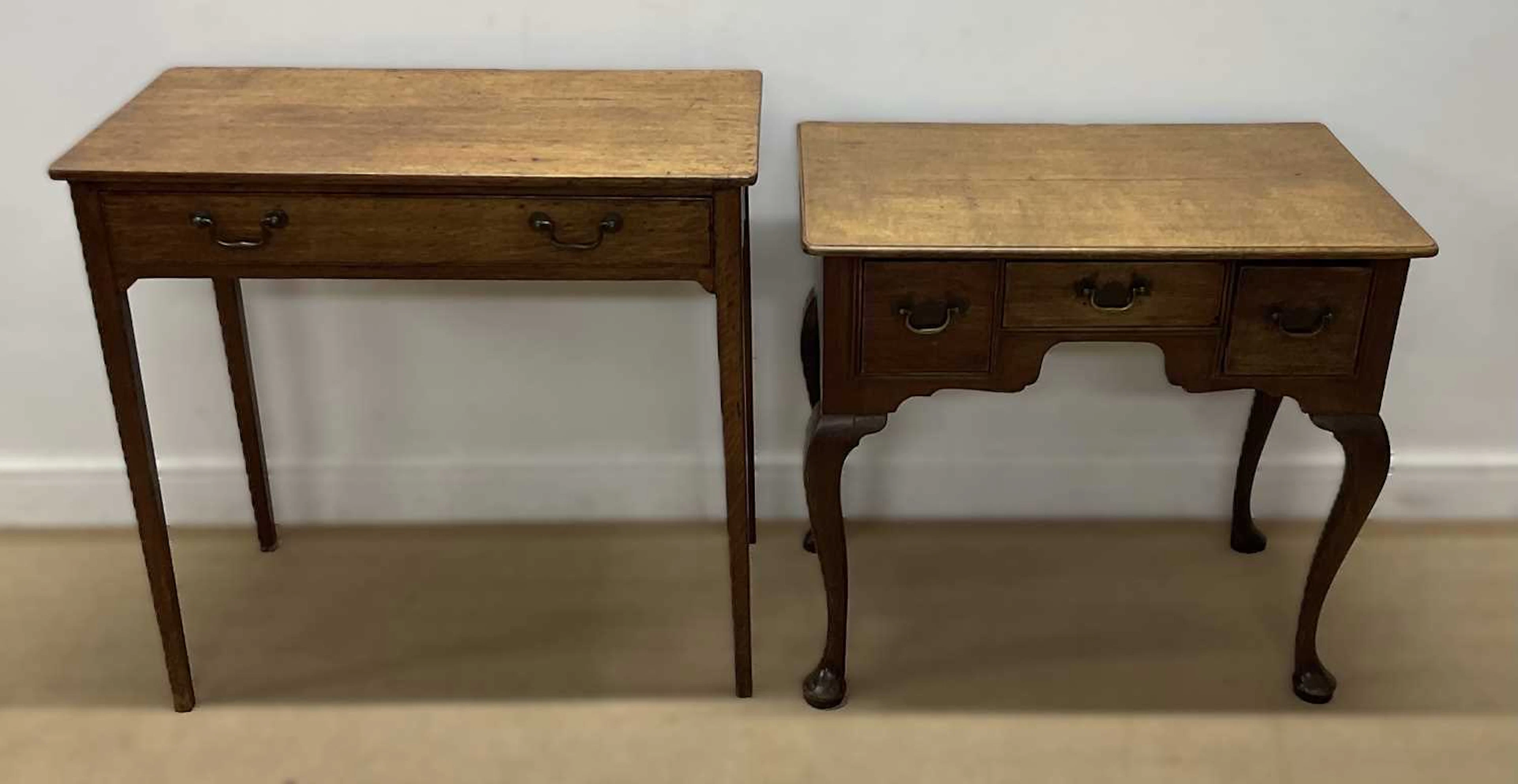 An 18th century oak lowboy