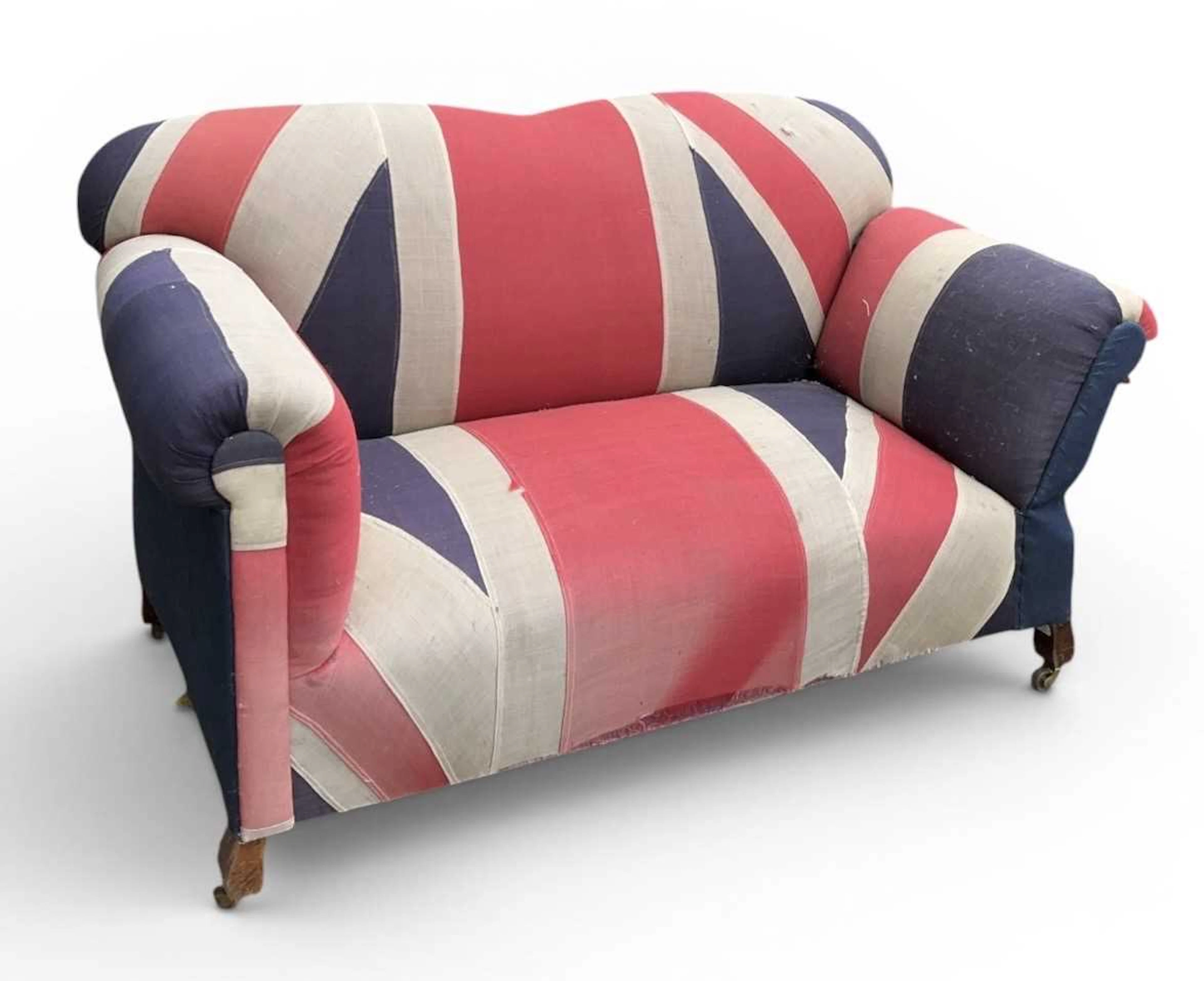 JACK WILLS; a vintage mahogany framed two seater sofa
