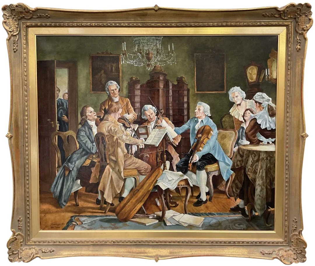AFTER SCHMID; oil on canvas