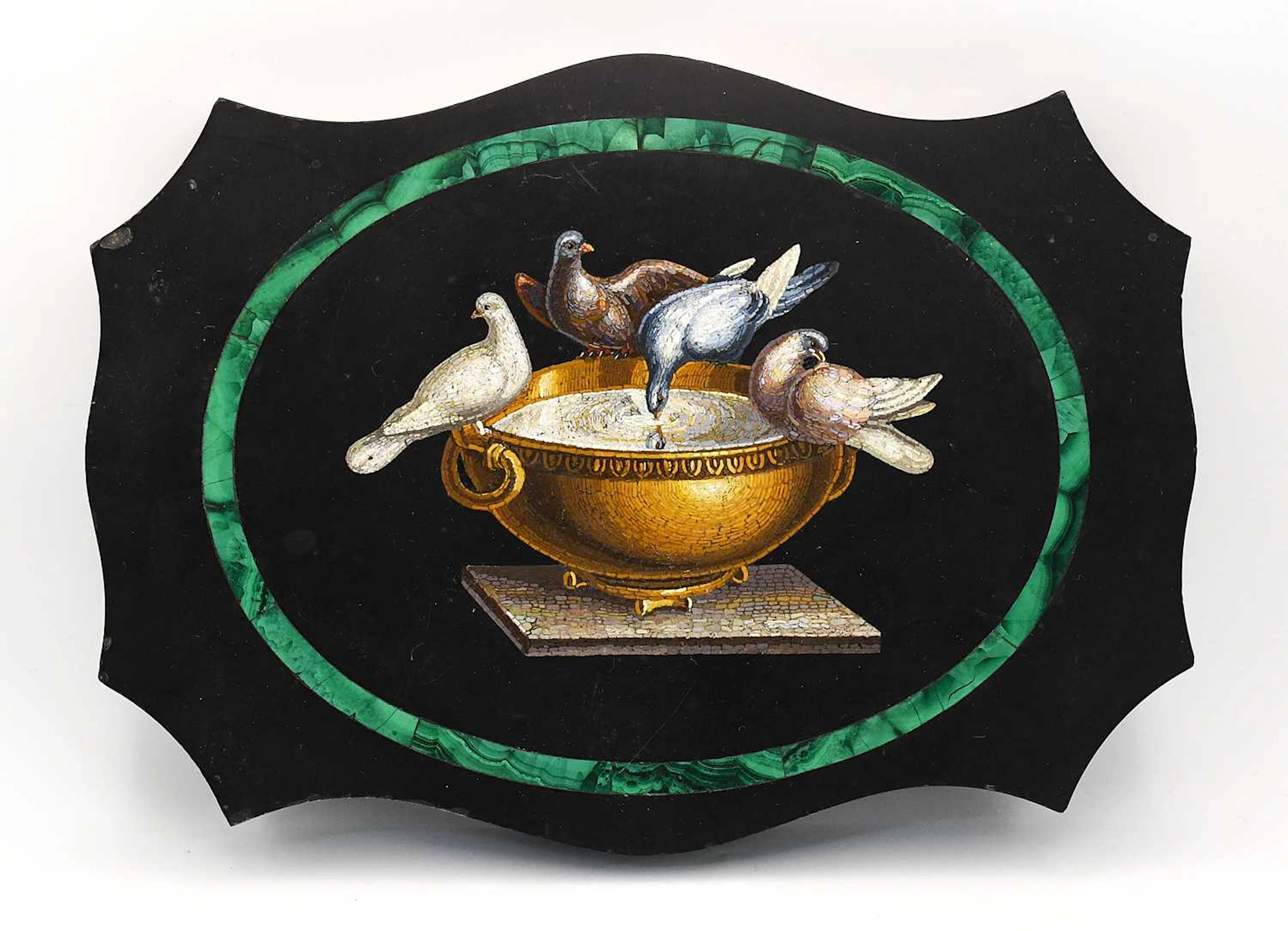 A 19th century Italian Grand Tour micromosaic...