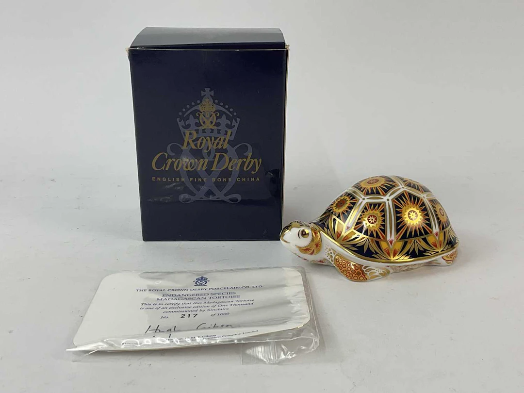ROYAL CROWN DERBY; 'Madagascan Tortoise' figure