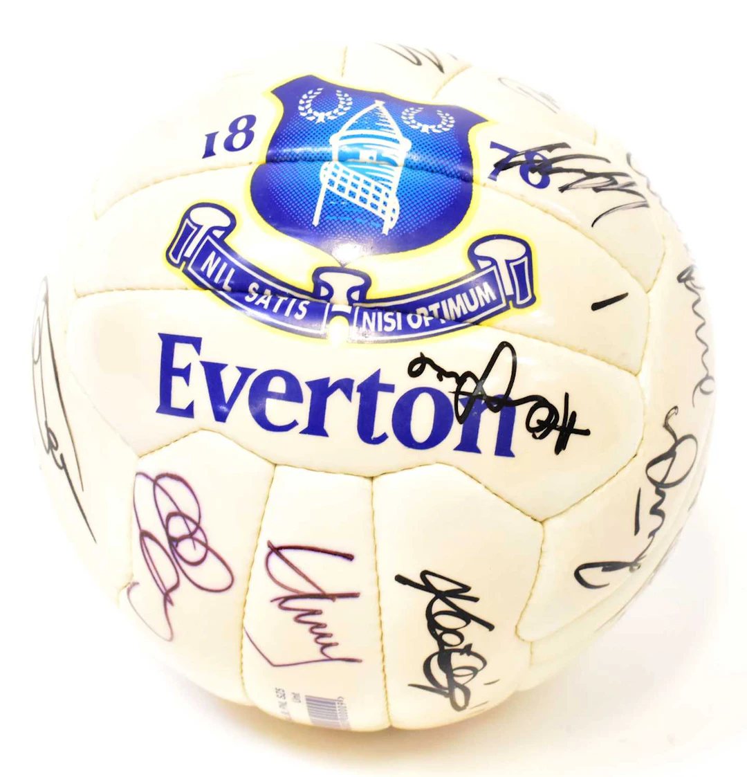 EVERTON FC; a team signed football