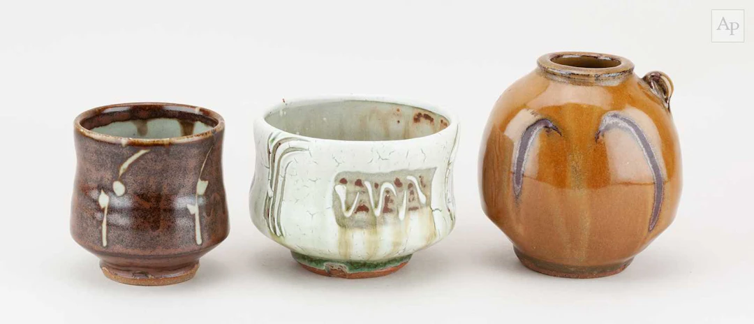 MIKE DODD (born 1943); a stoneware vase with side handle...