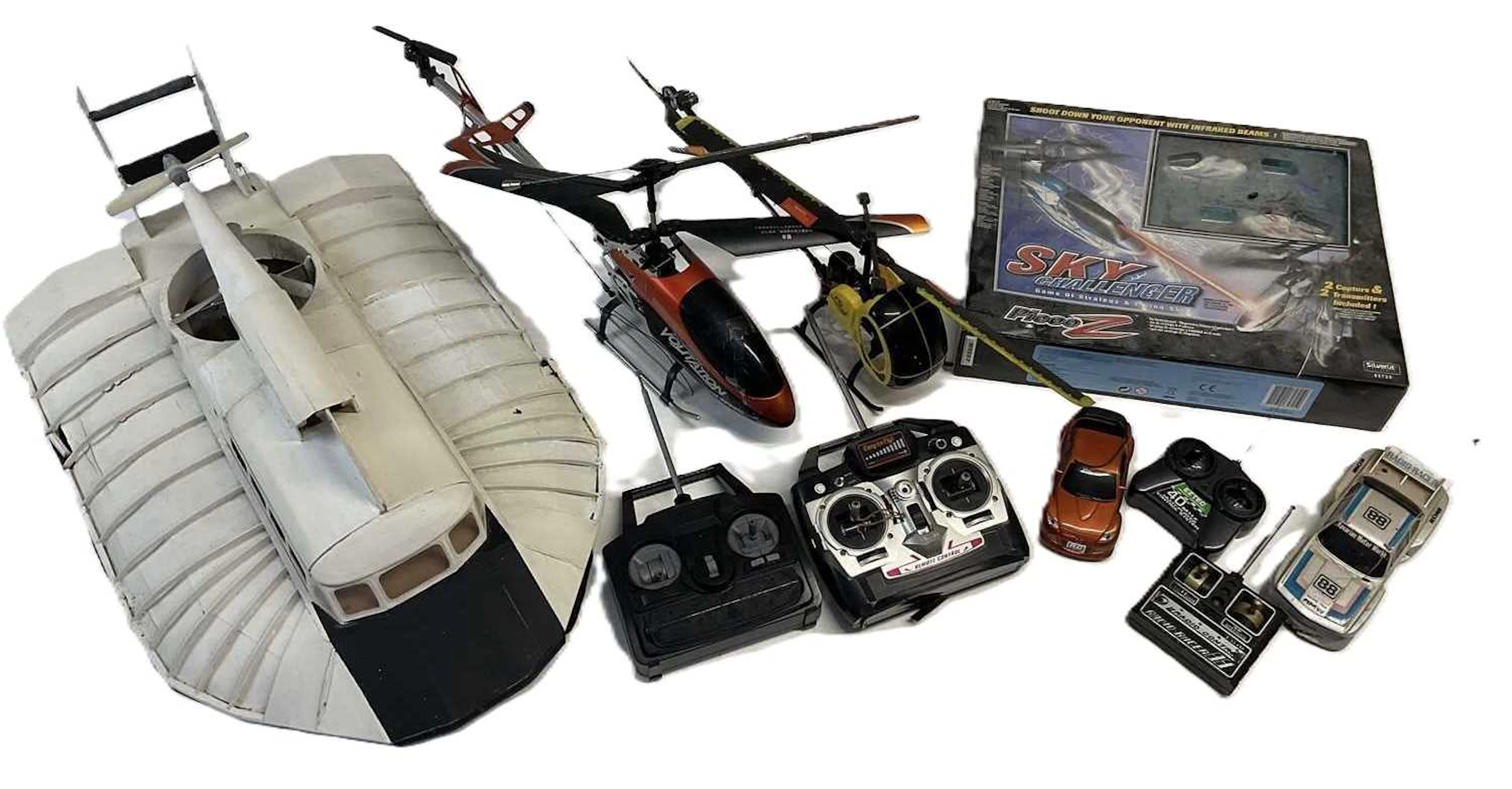Remote control helicopters and other items