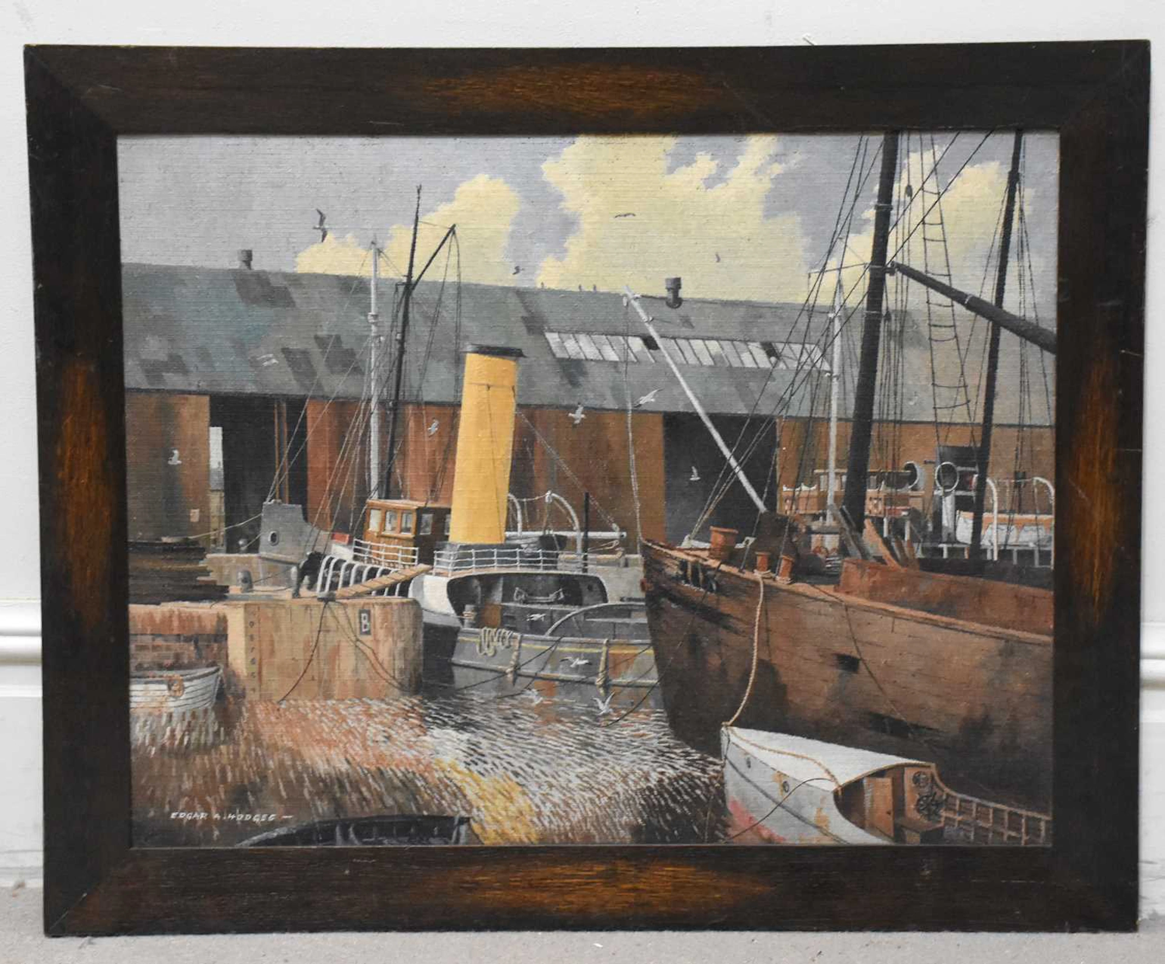 EDGAR HODGES (1928-2025); oil on board