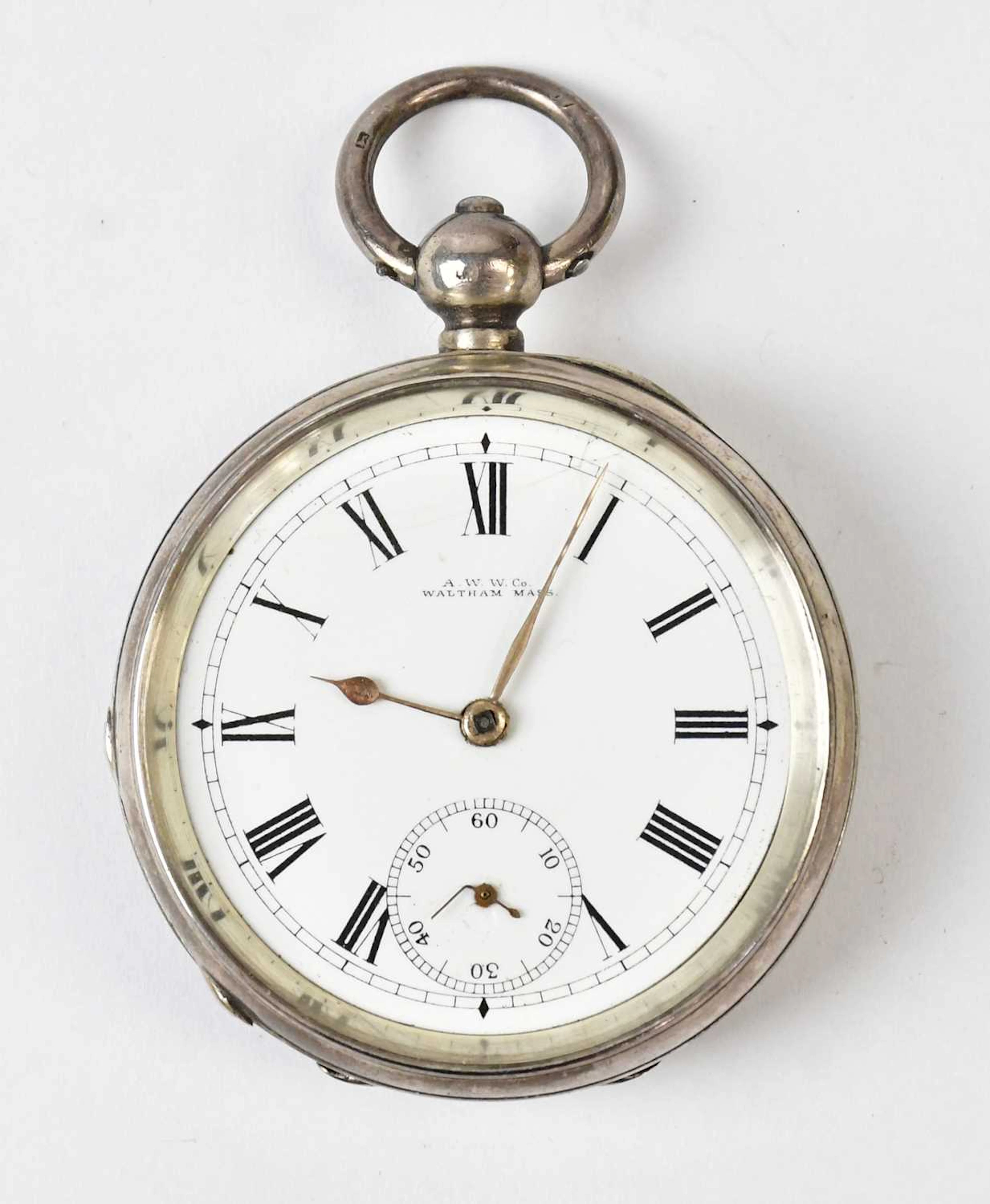 WALTHAM; a Victorian hallmarked silver open face key wind pocket watch