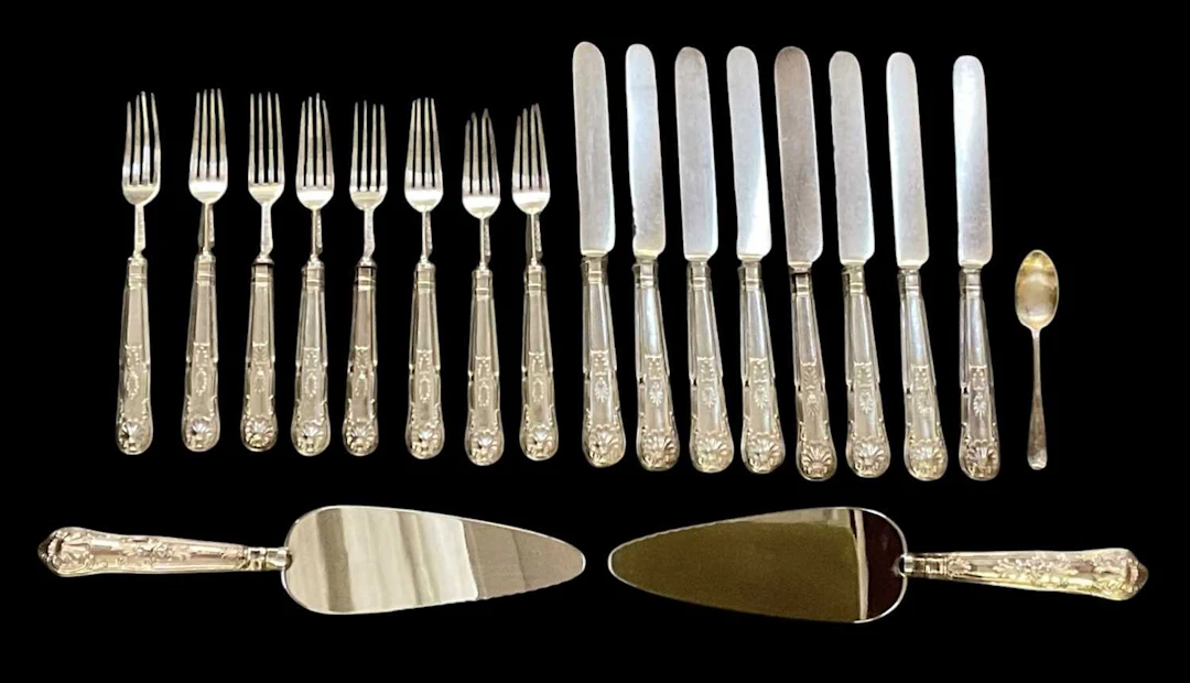 A pair of modern Elizabeth II hallmarked silver handled...