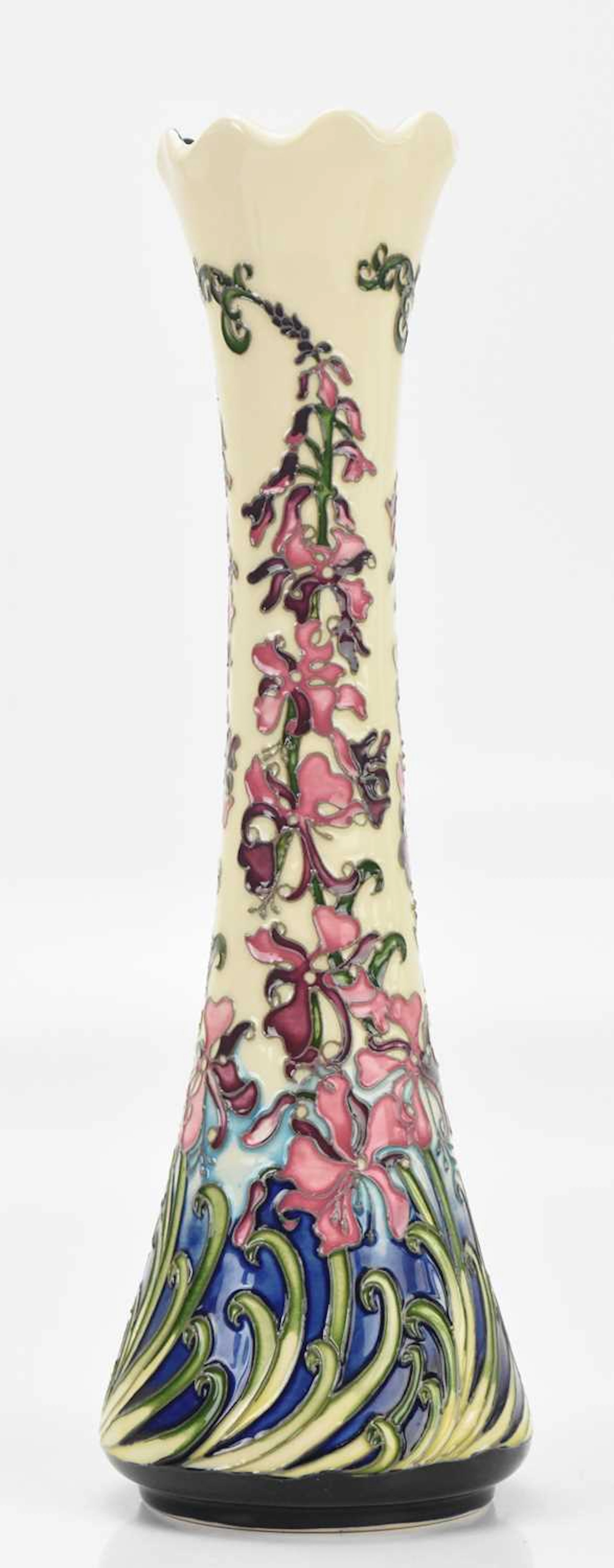 MOORCROFT; a limited edition waisted cylindrical vase