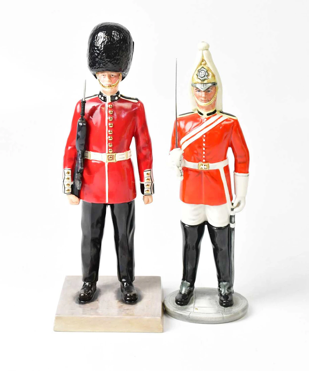 ROYAL DOULTON; two figures of soldiers comprising 'The Lifeguard'