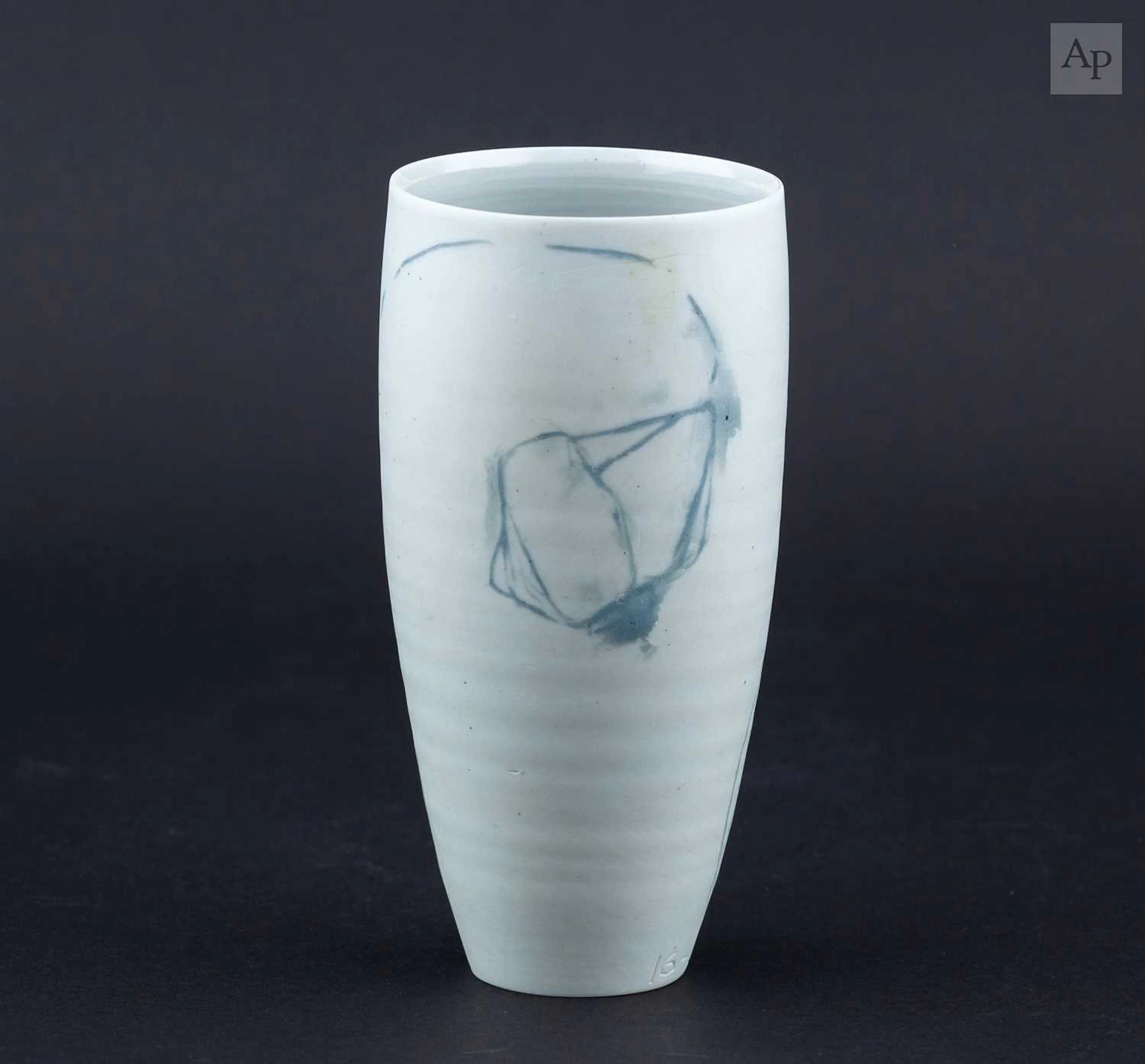 KARIN BABLOK (born 1964); a tall porcelain beaker