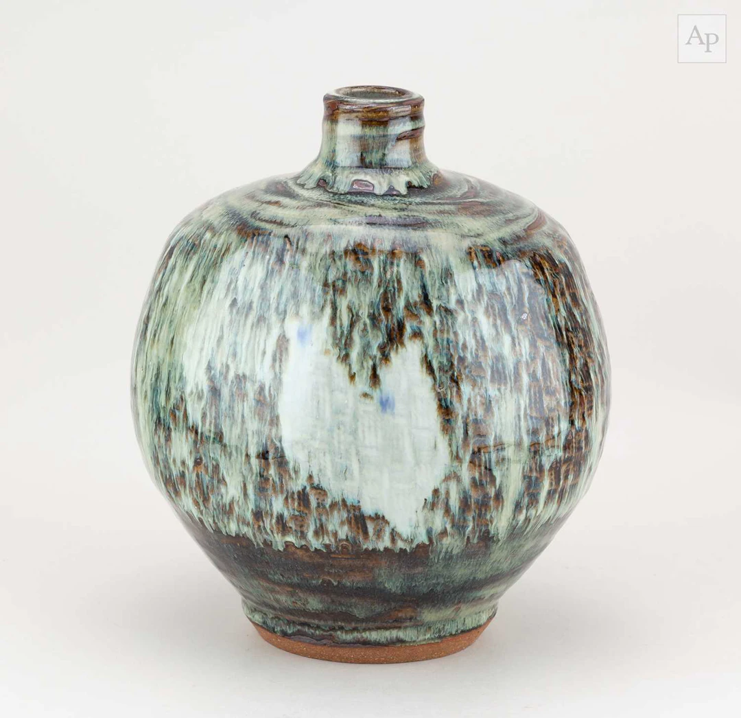 WILLIAM PLUMPTRE (born 1959); a paddled stoneware bottle...
