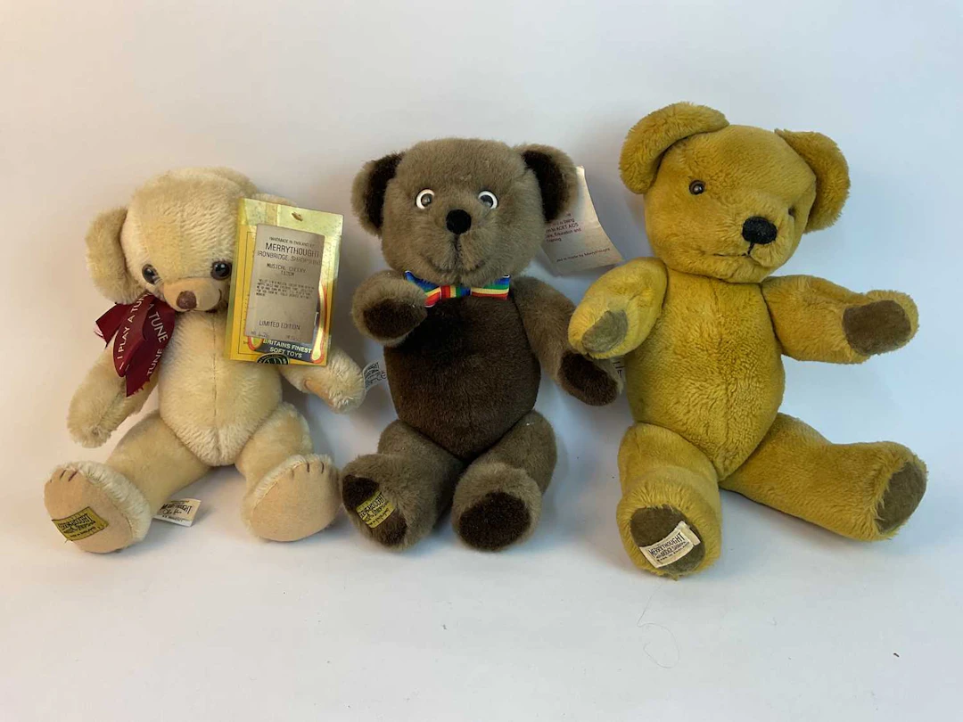 MERRYTHOUGHT; three bears to include a limited edition musical bear