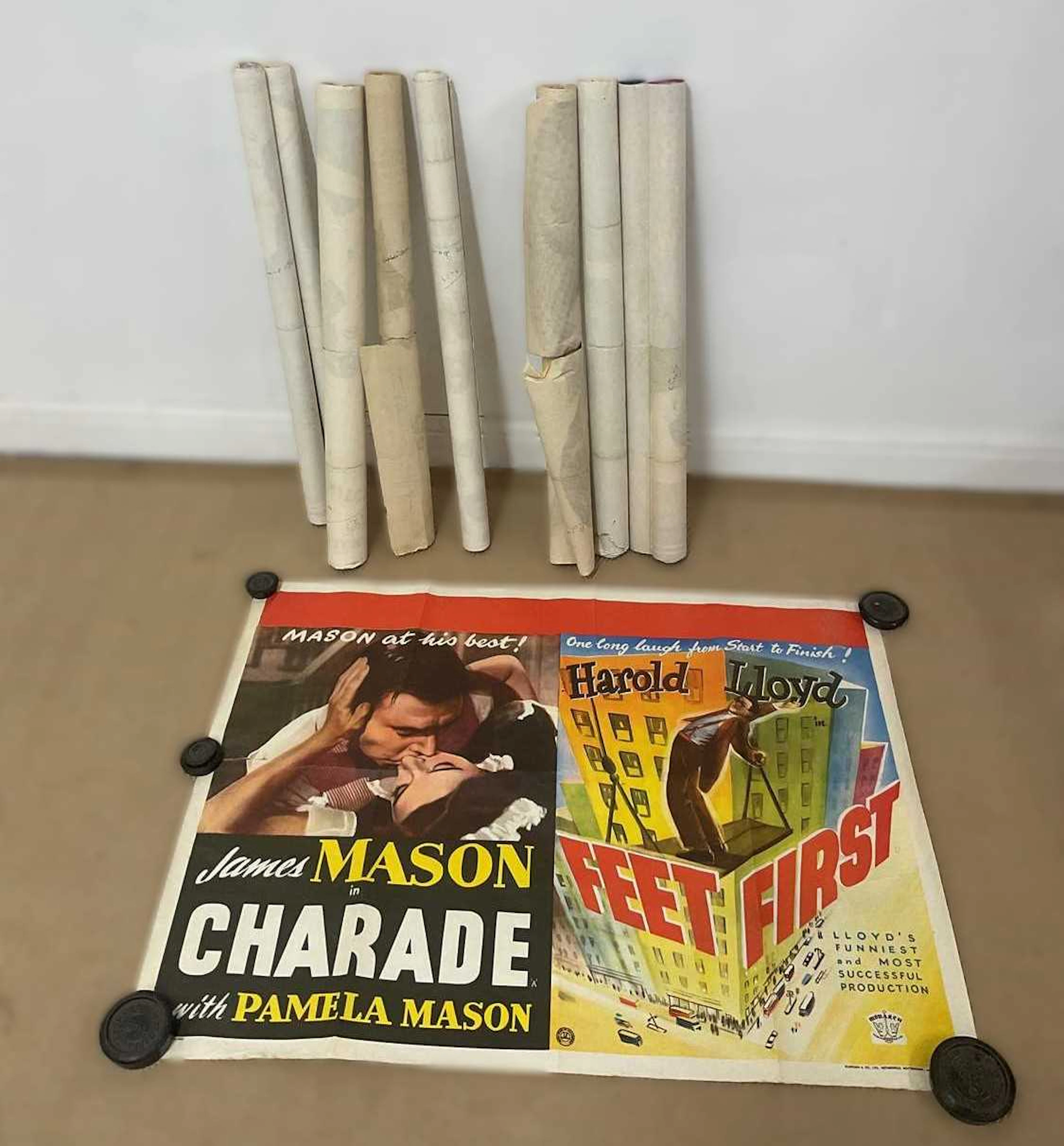 A collection of eight film posters comprising 'Where Danger Lives'