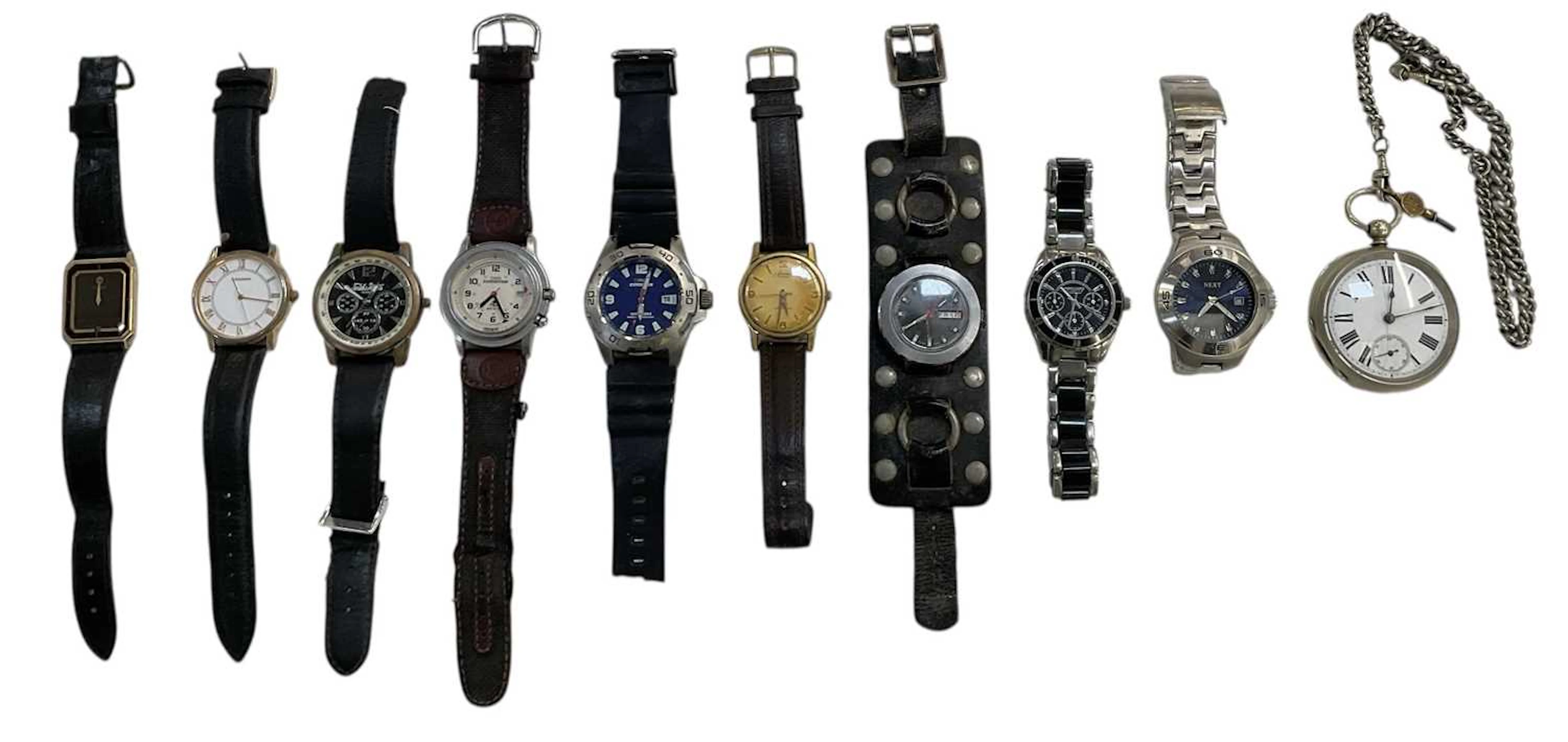 A collection of nine assorted gentleman's wristwatches