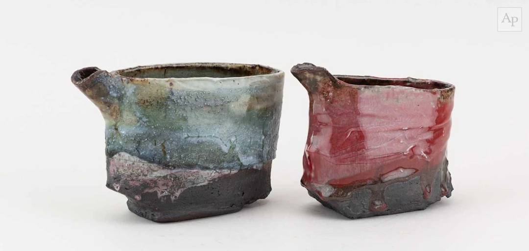 MARGARET CURTIS (born 1955); a flattened stoneware...