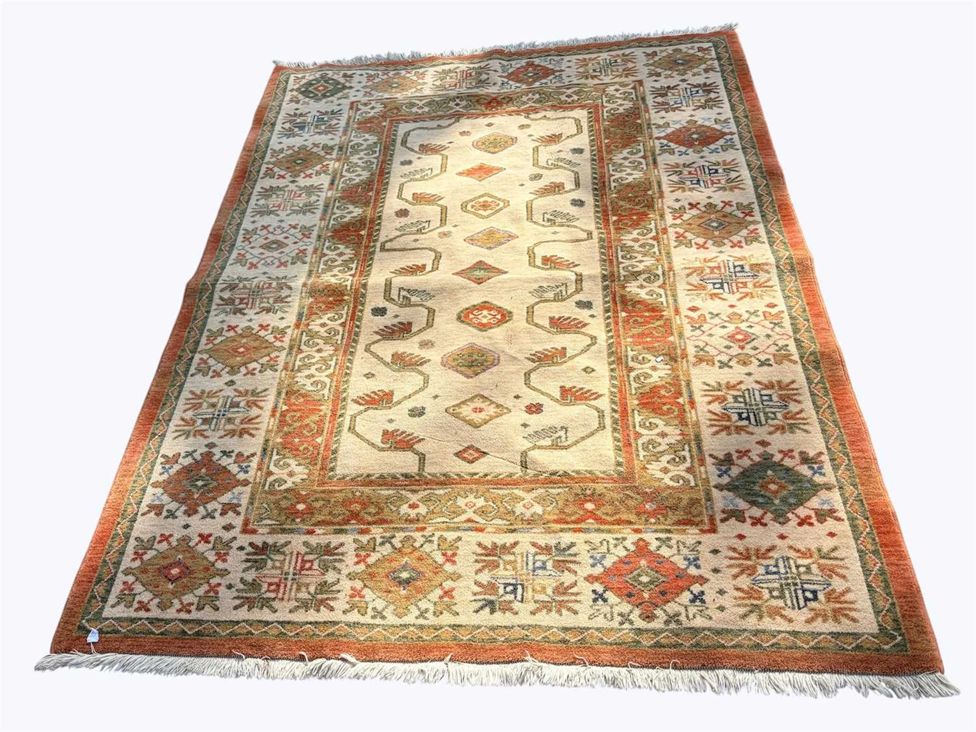 A Caucasian machine woven wool carpet