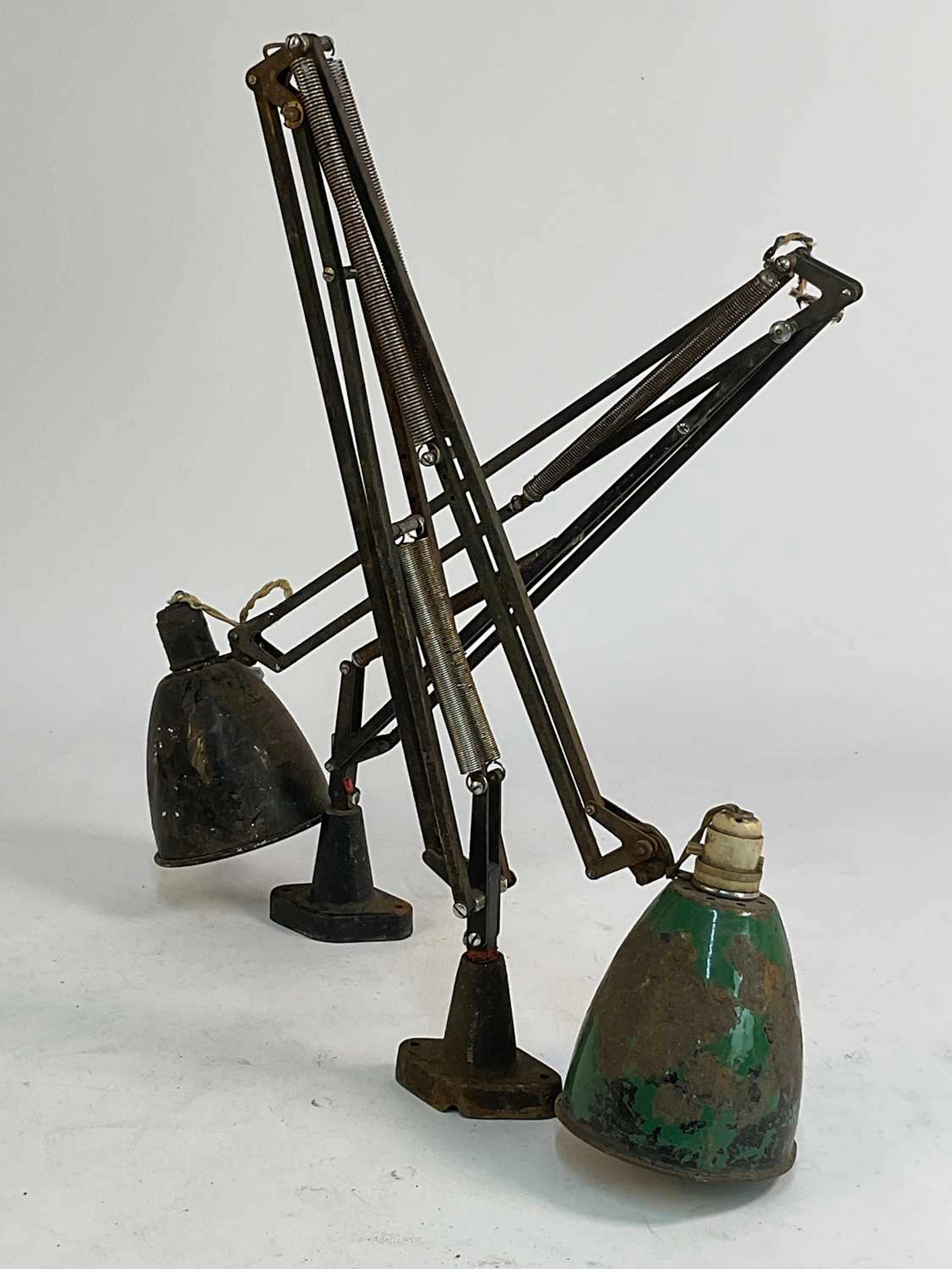 GEORGE CARWARDINE FOR ANGLEPOISE; a pair of model 1209 desk lamps