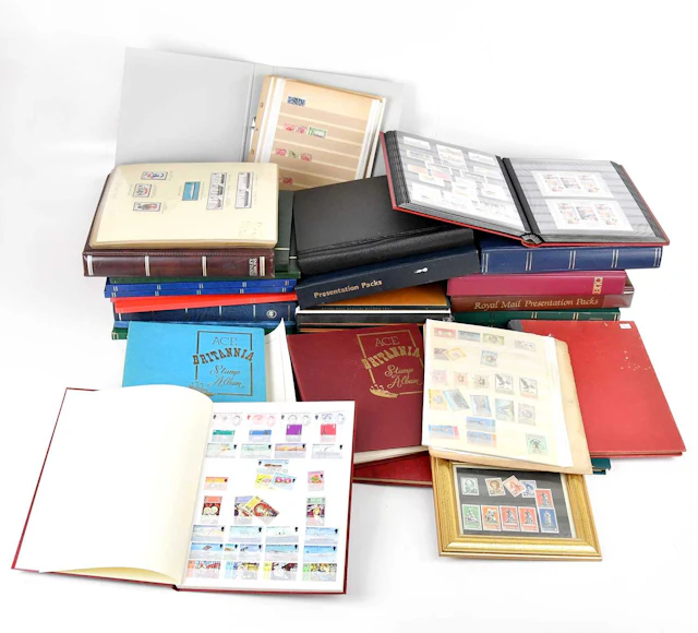 GREAT BRITAIN; a large accumulation in stock books or...