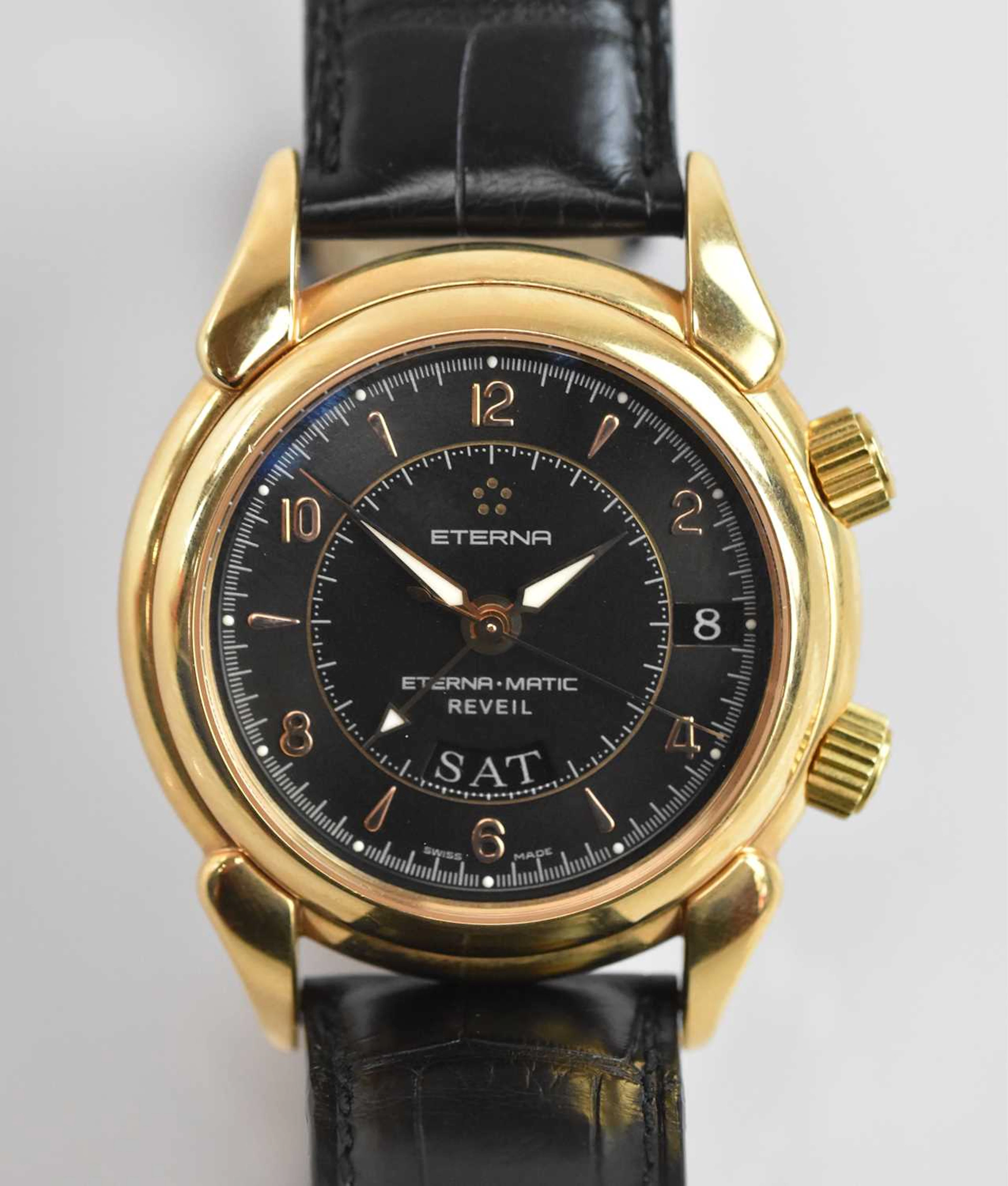 ETERNA; a gentleman's 18ct gold cased '1948' wristwatch