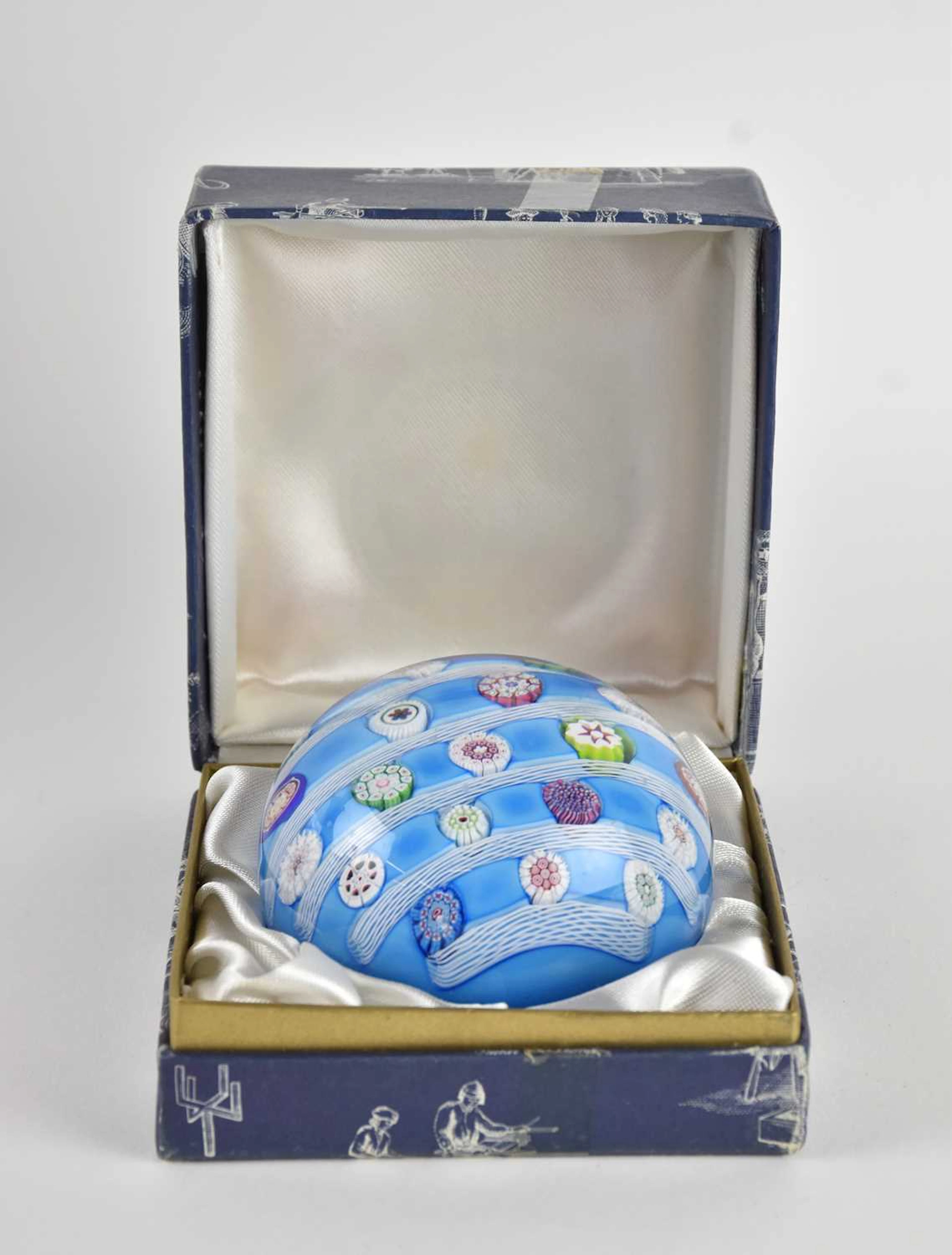SAINT-LOUIS; a spaced millefiori rondello glass paperweight