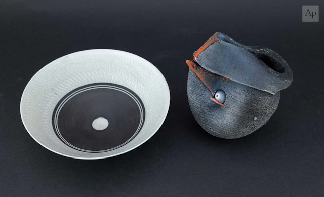 HORST GOBBELS (born 1936); a porcelain footed bowl with...