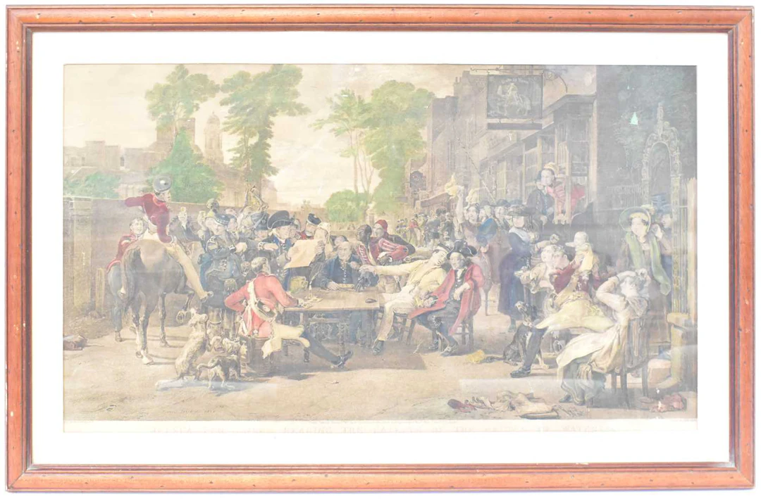 AFTER DAVID WILKIE; a hand coloured engraving