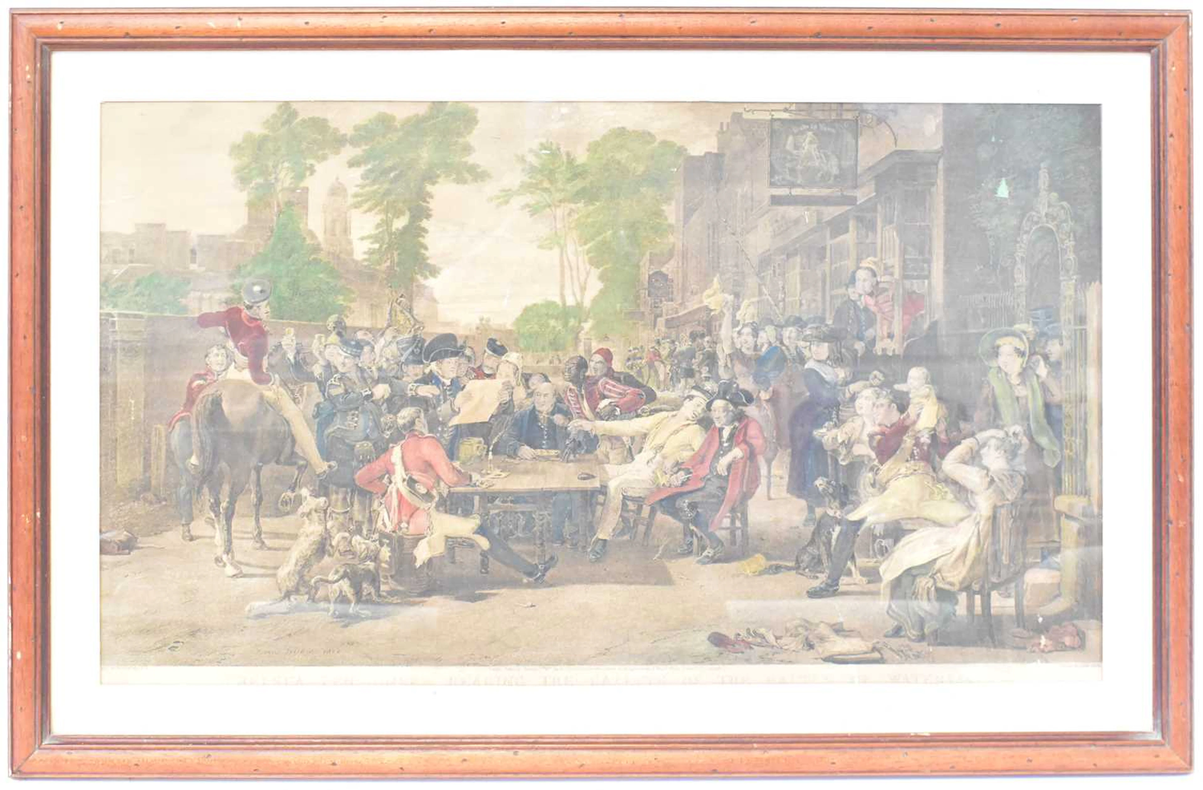 AFTER DAVID WILKIE; a hand coloured engraving