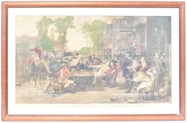 AFTER DAVID WILKIE; a hand coloured engraving
