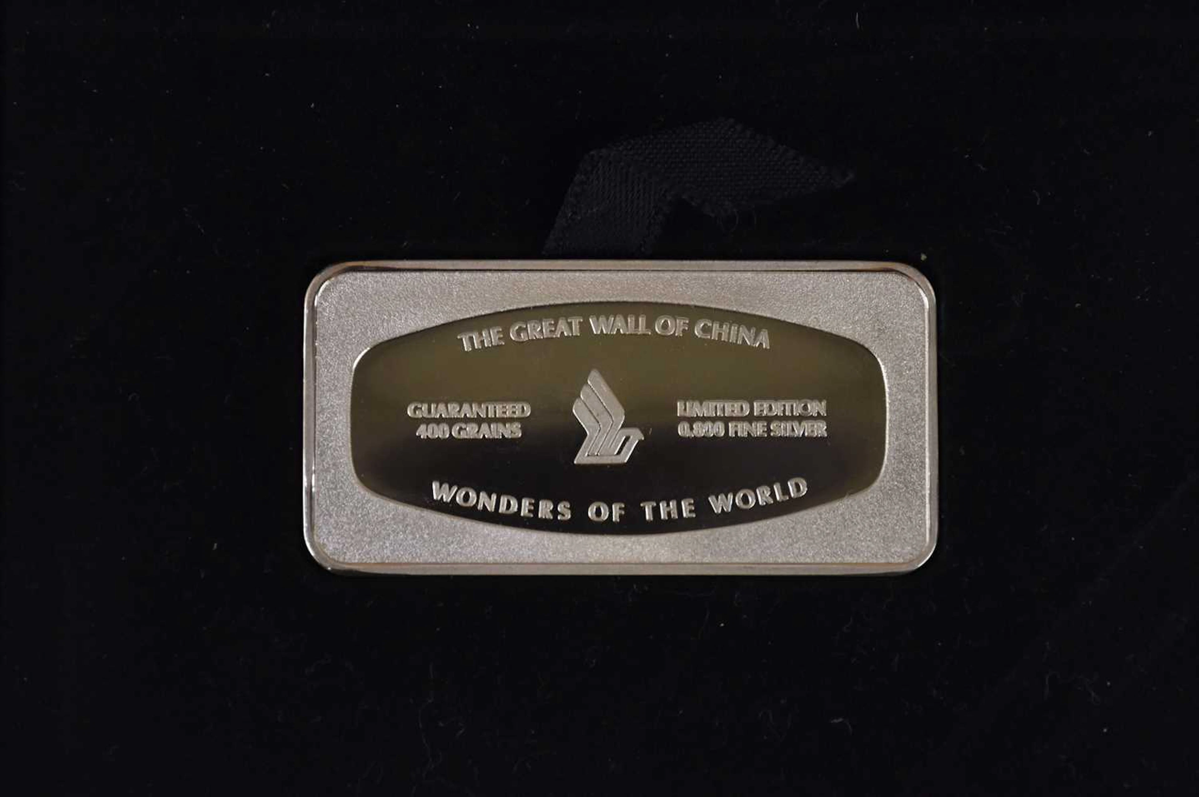 SINGAPORE AIRLINES; a cased limited edition 800 grade fine silver ingot