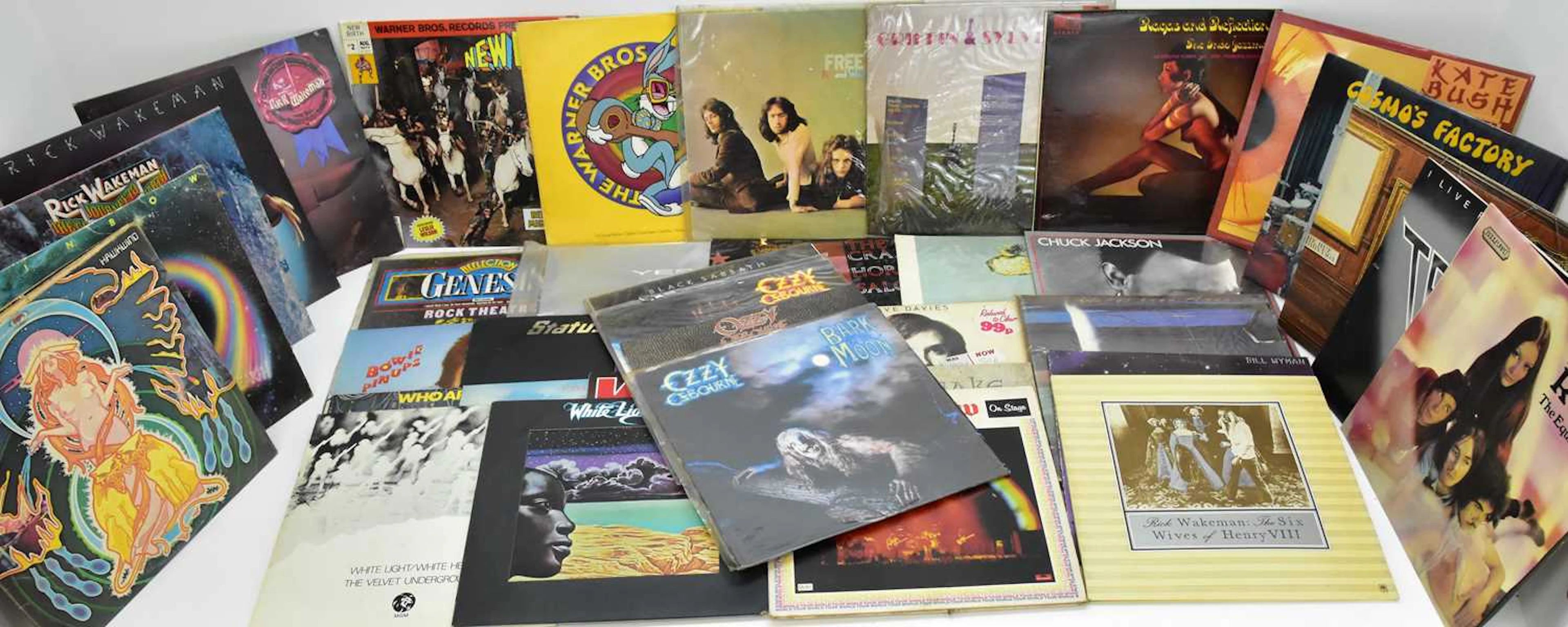 ROCK; over thirty rock related albums including Hawkwind 'Space Ritual'