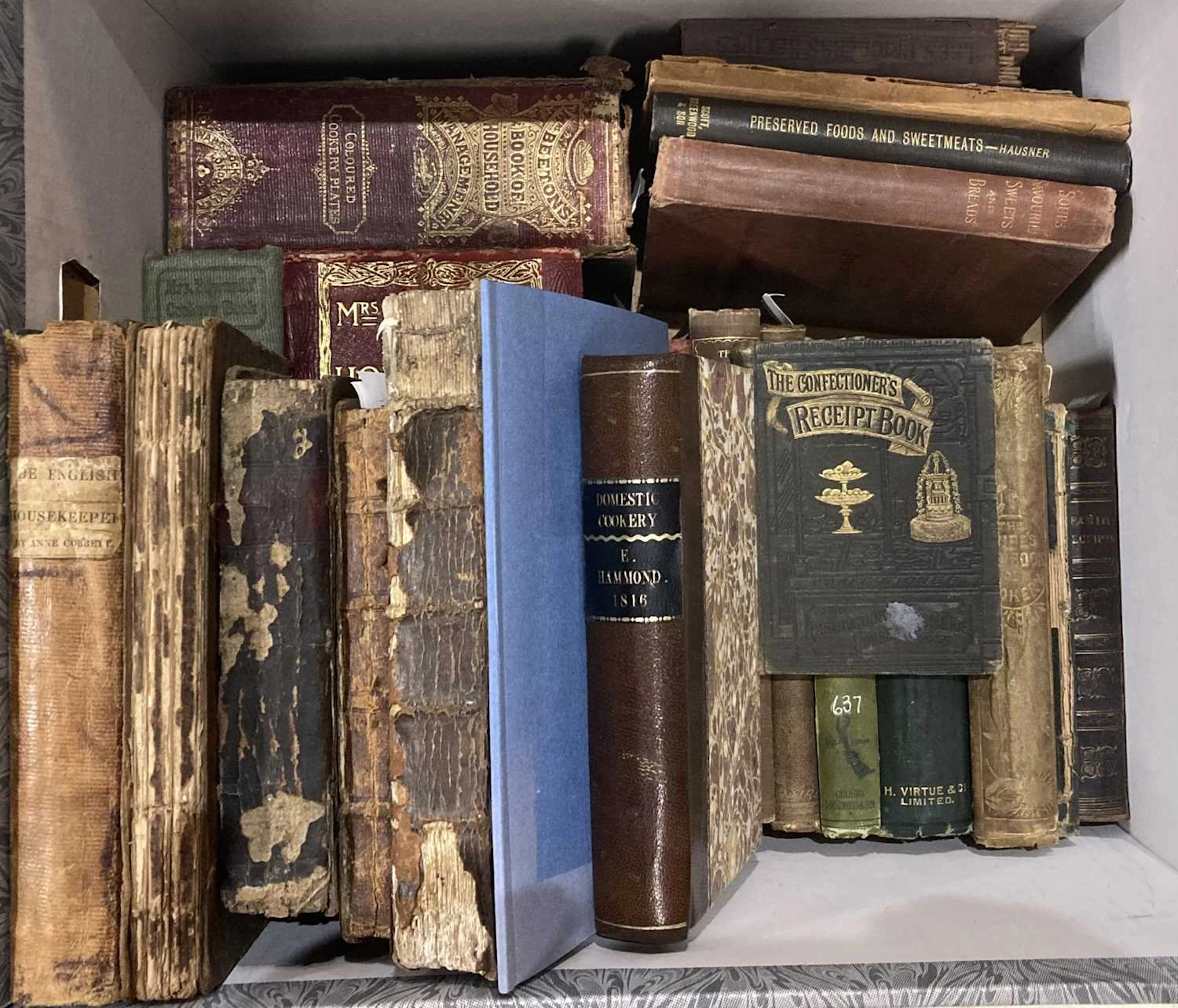 A miscellany of 18th century and later cookery and related books